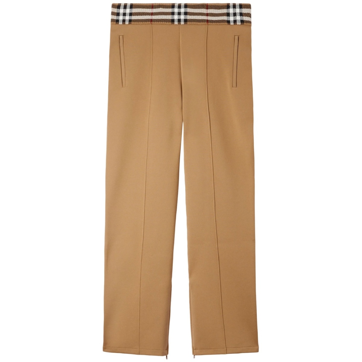 Check-trim joggings trousers