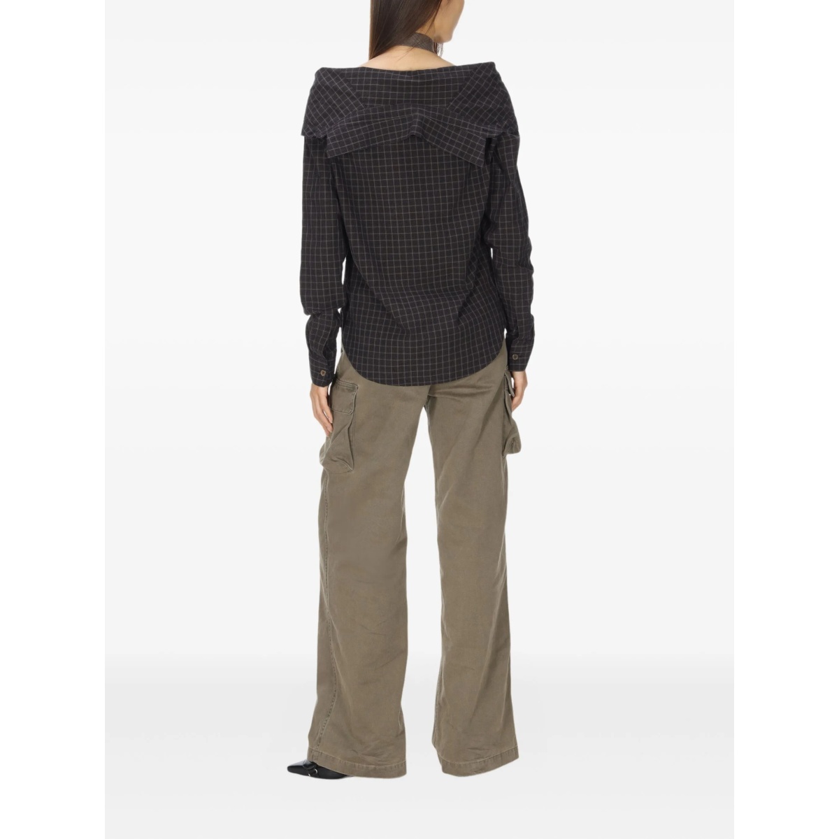 checked long-sleeve shirt - Img 4