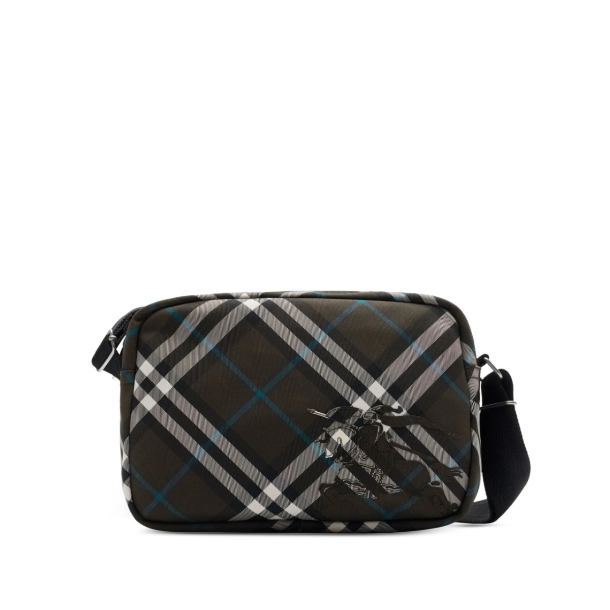 checked messenger bag