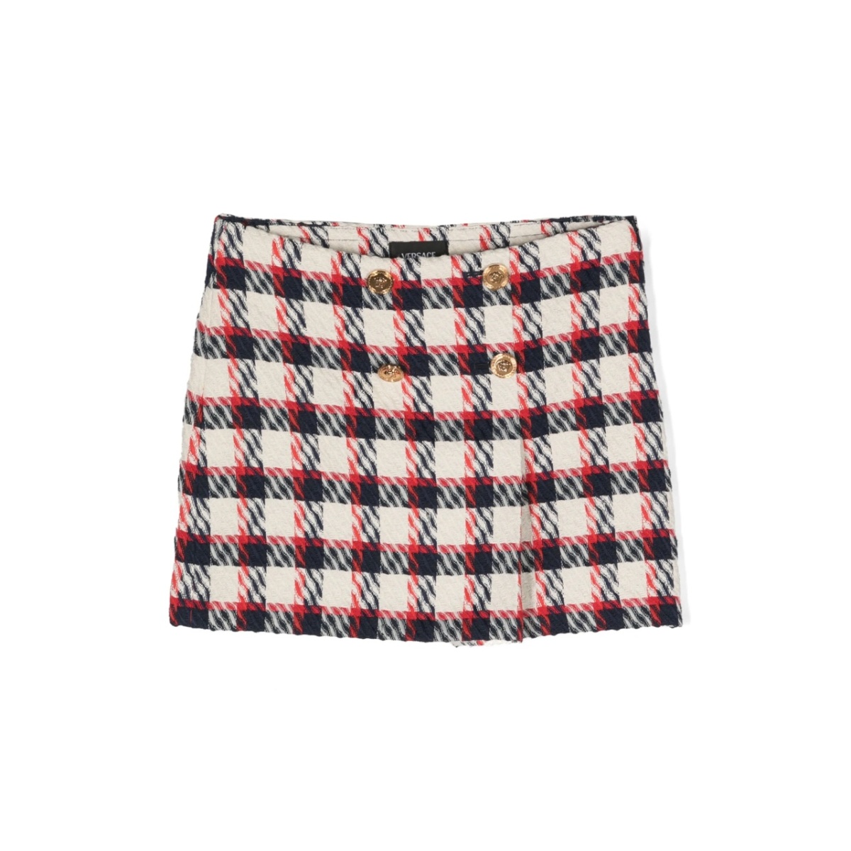 checked tweed mini skirt