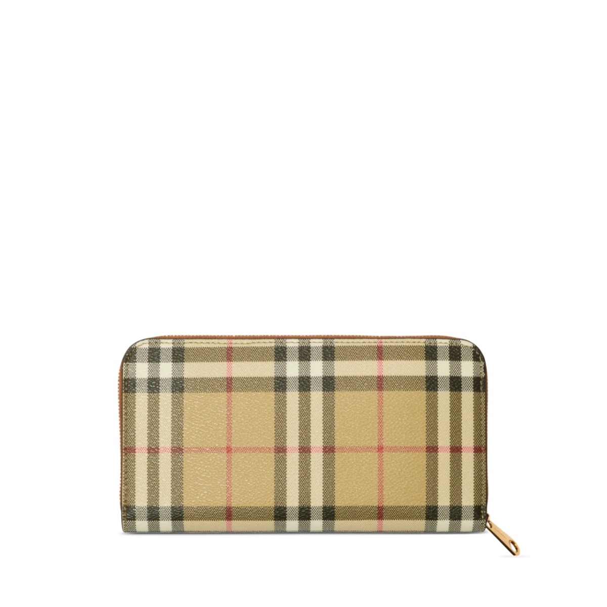 checkered zip-up wallet