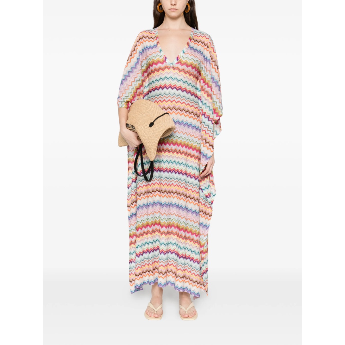 chevron V-neck maxi dress - Img 2