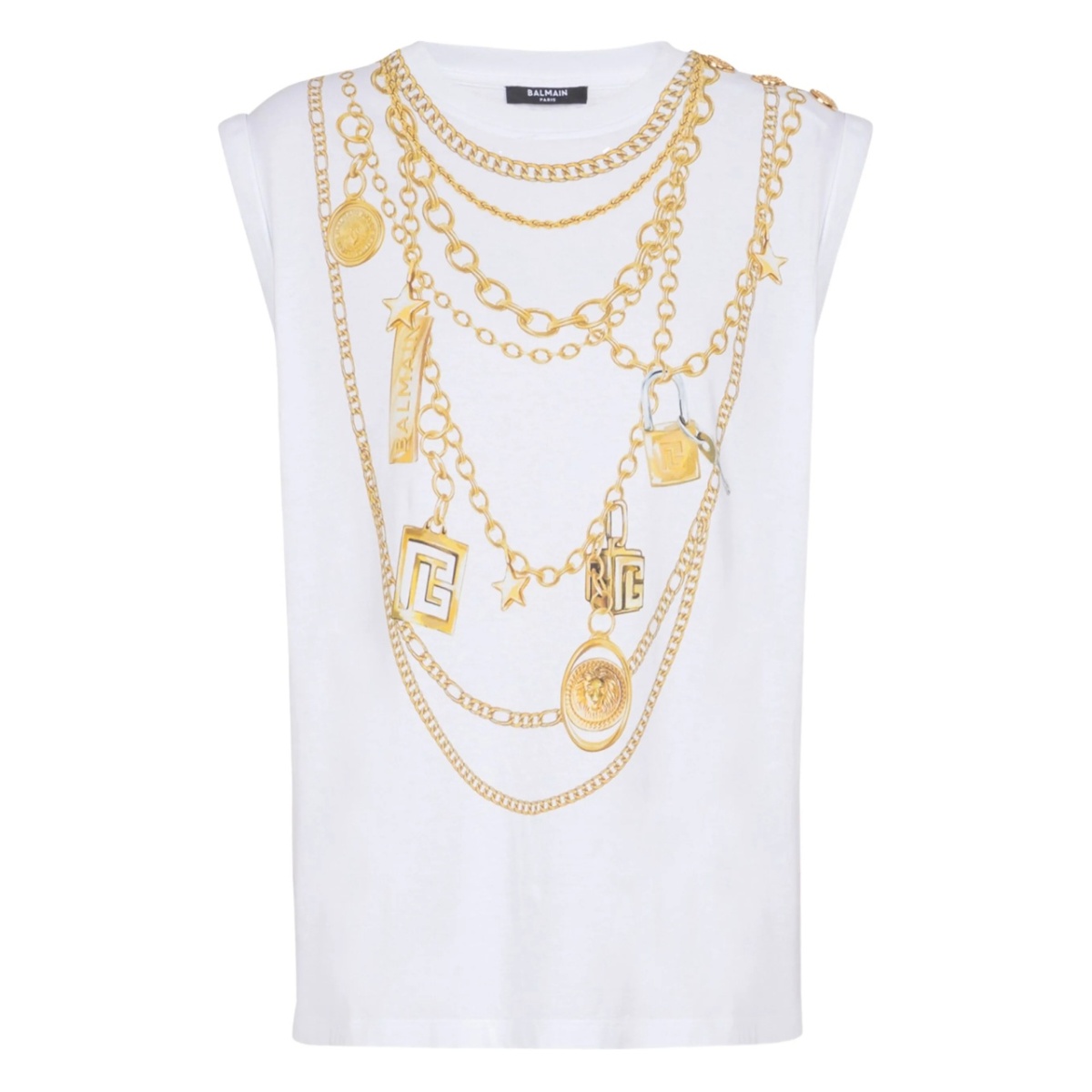 Collier-print vest