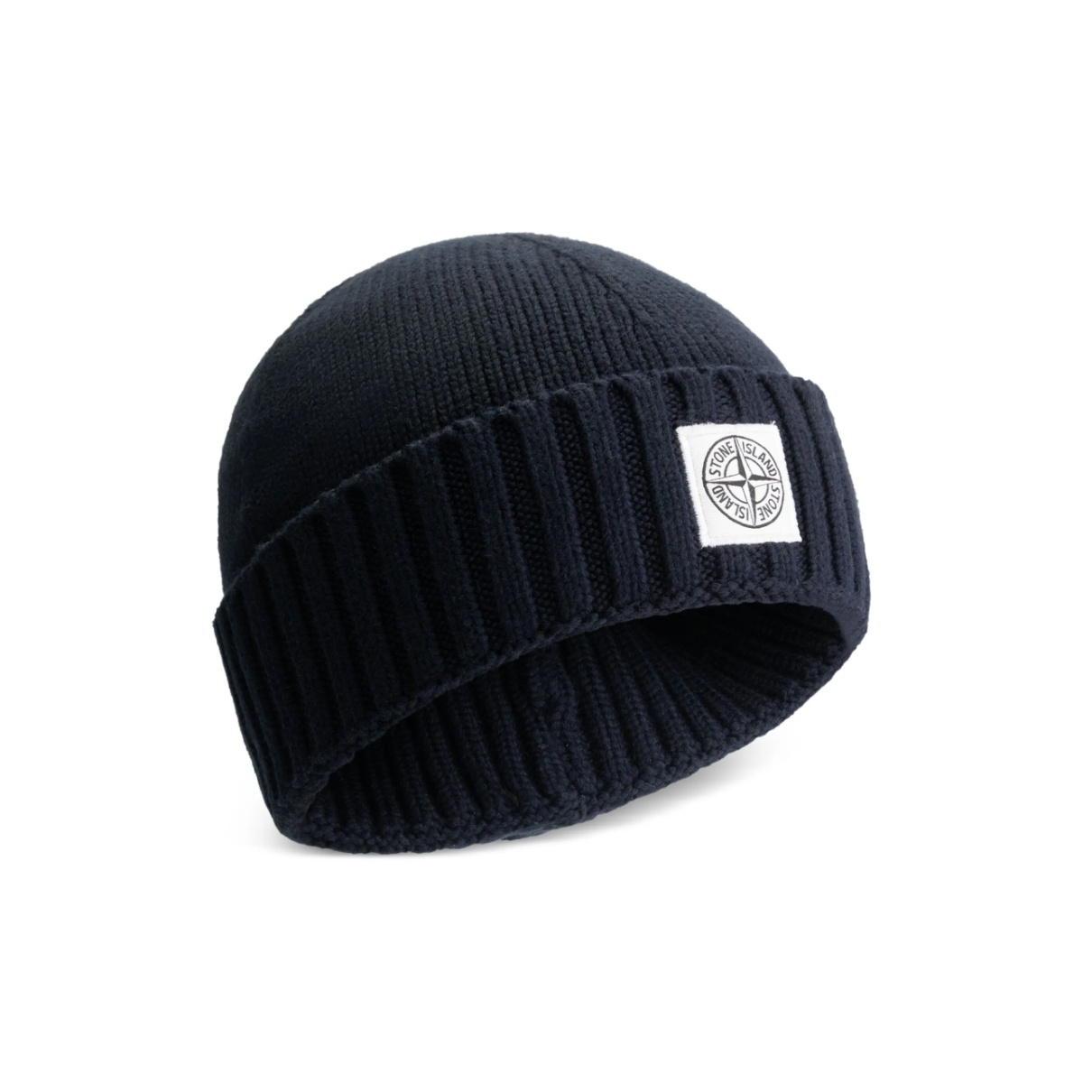 Compass-appliqué beanie