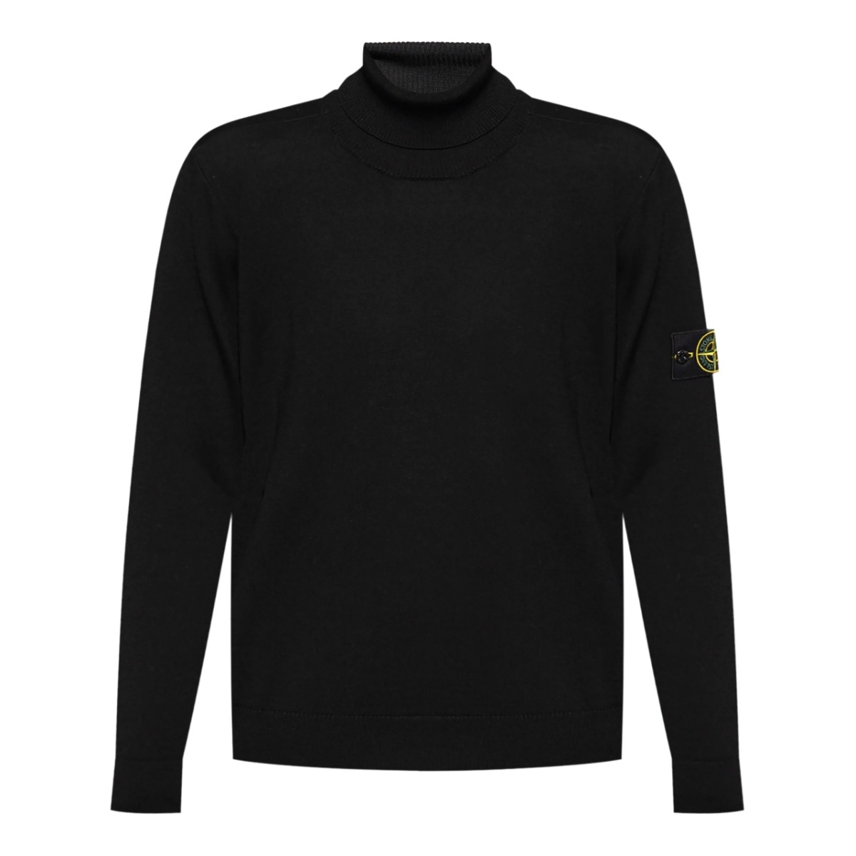 Compass-patch wool jumper