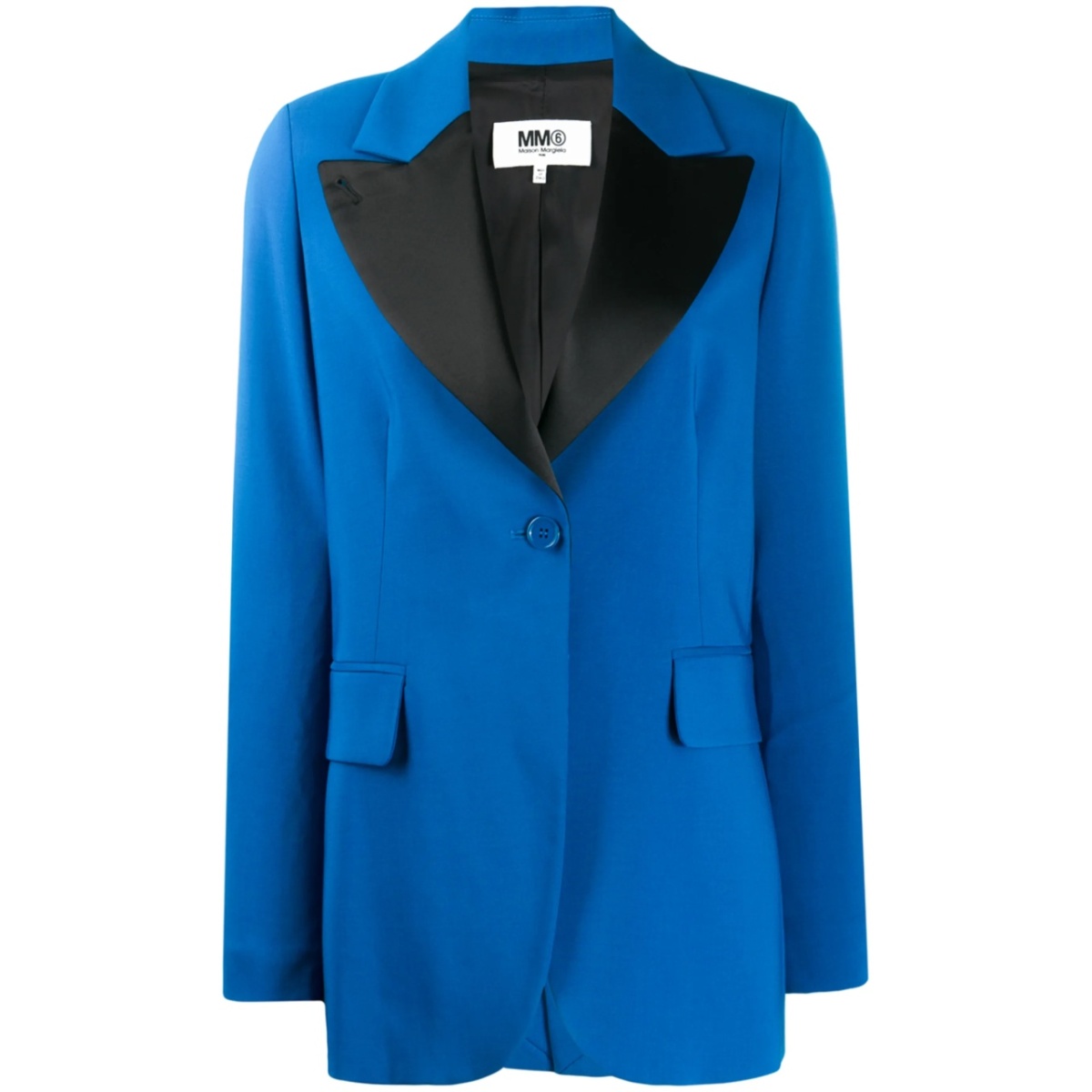 contrast lapel blazer