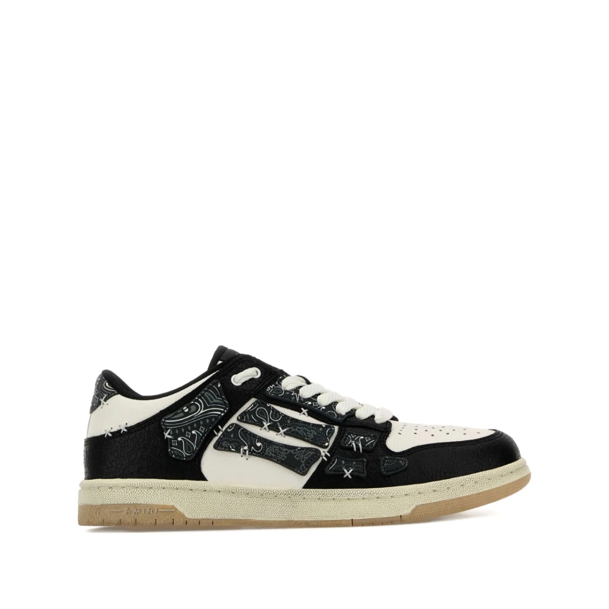 contrast panel low-top sneakers