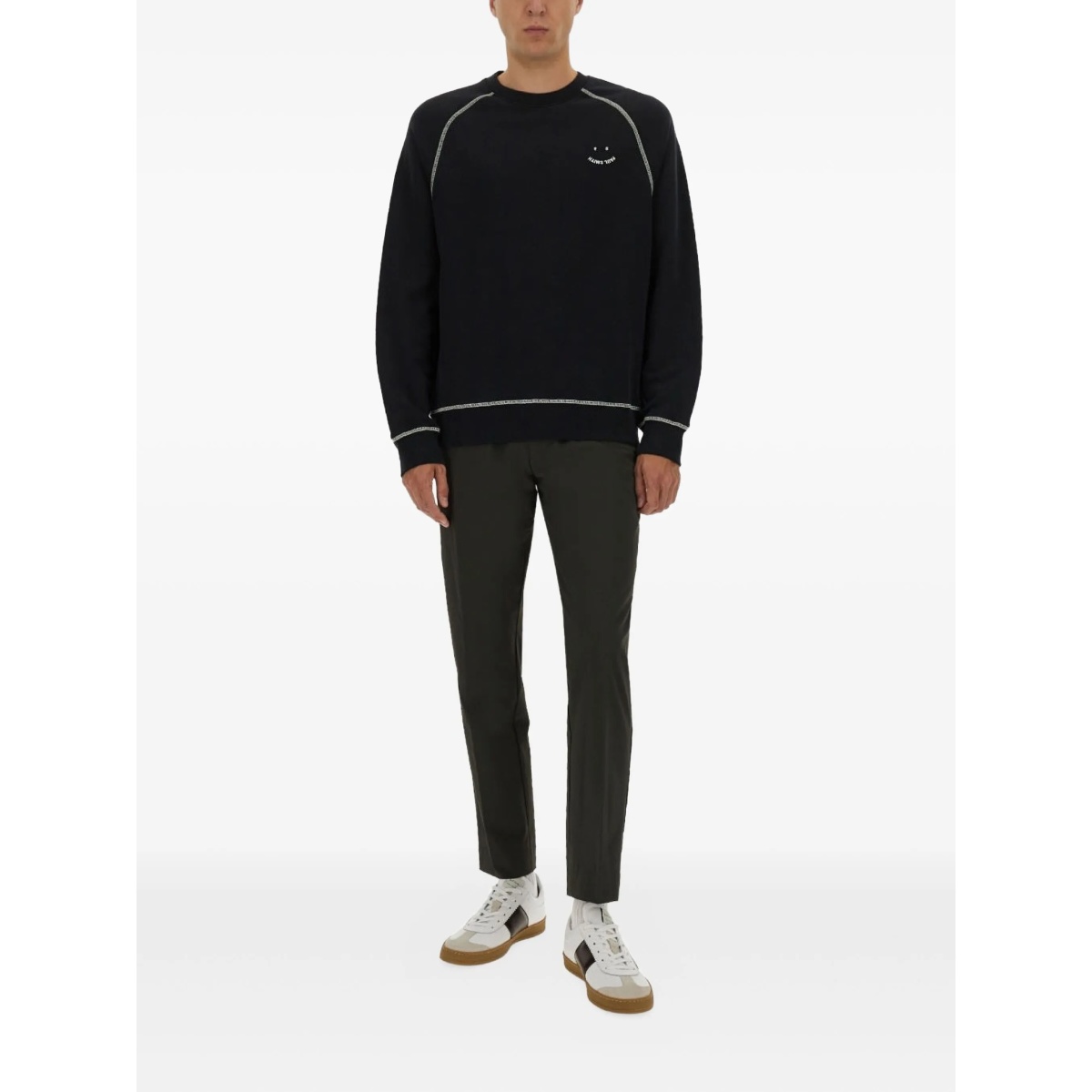 contrast-stitch sweatshirt - Img 2