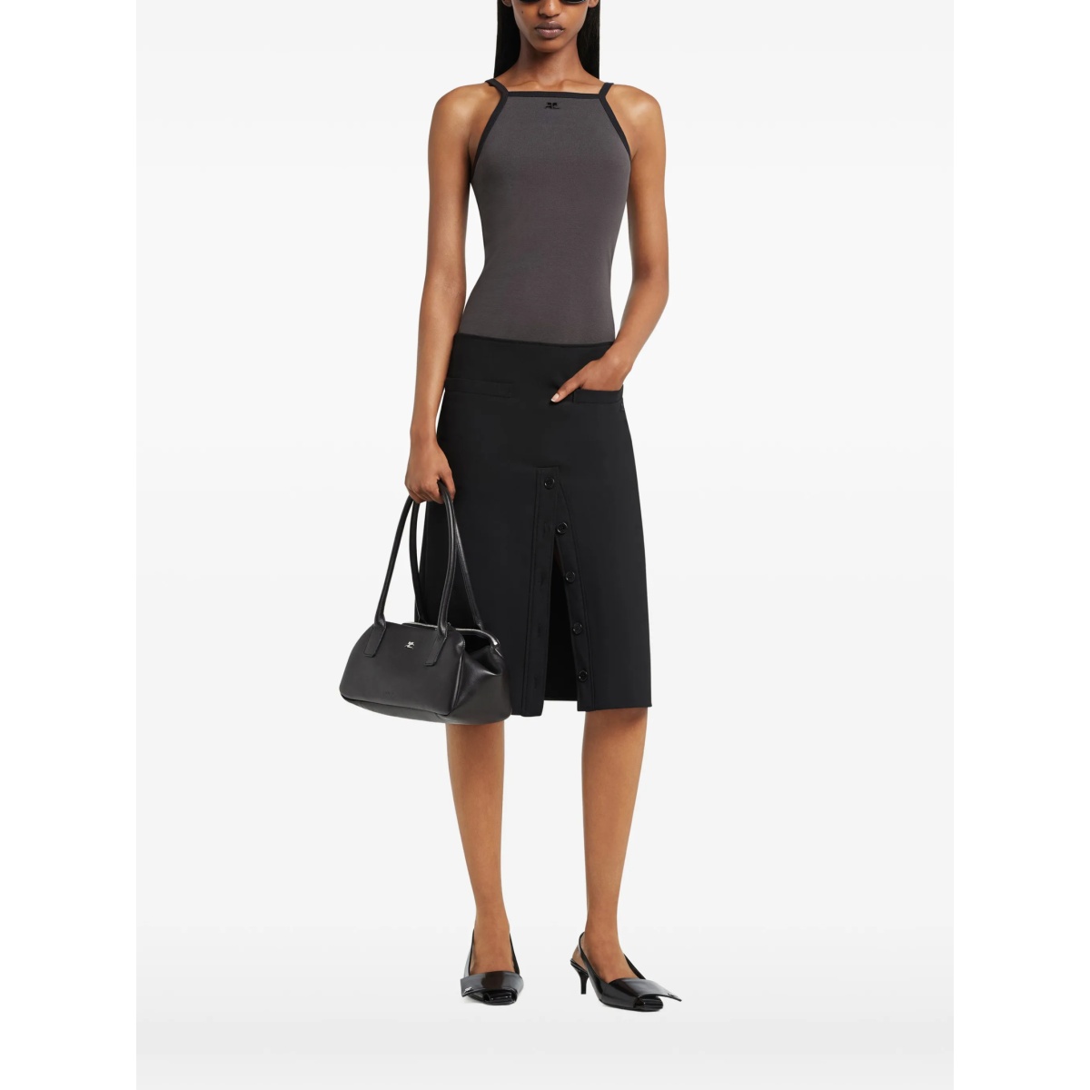 contrast-trim tank top - Img 2