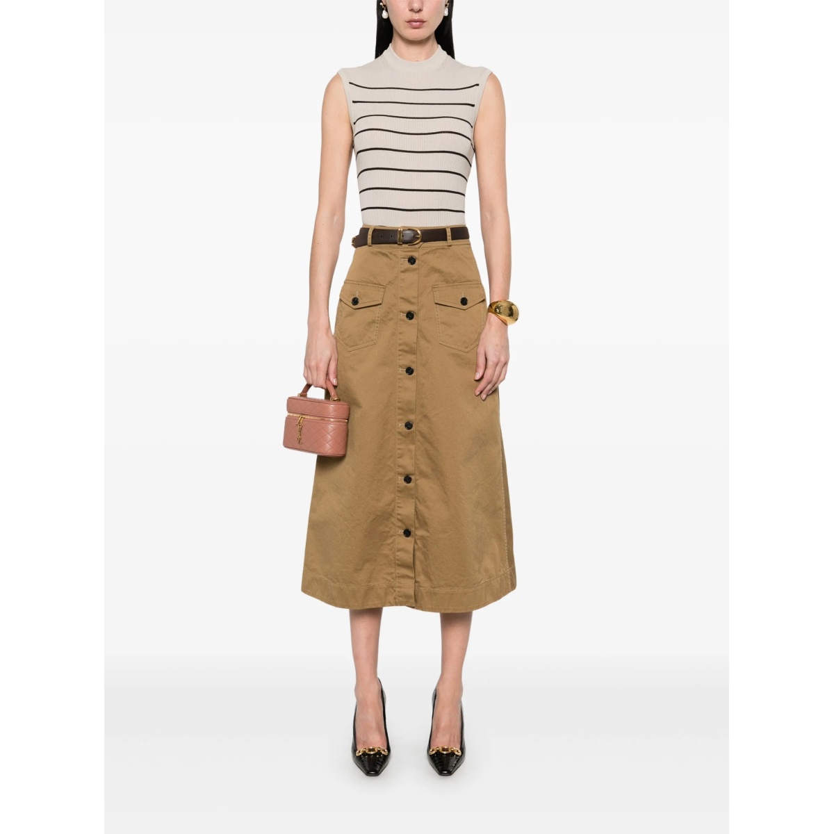 cotton midi skirt - Img 2