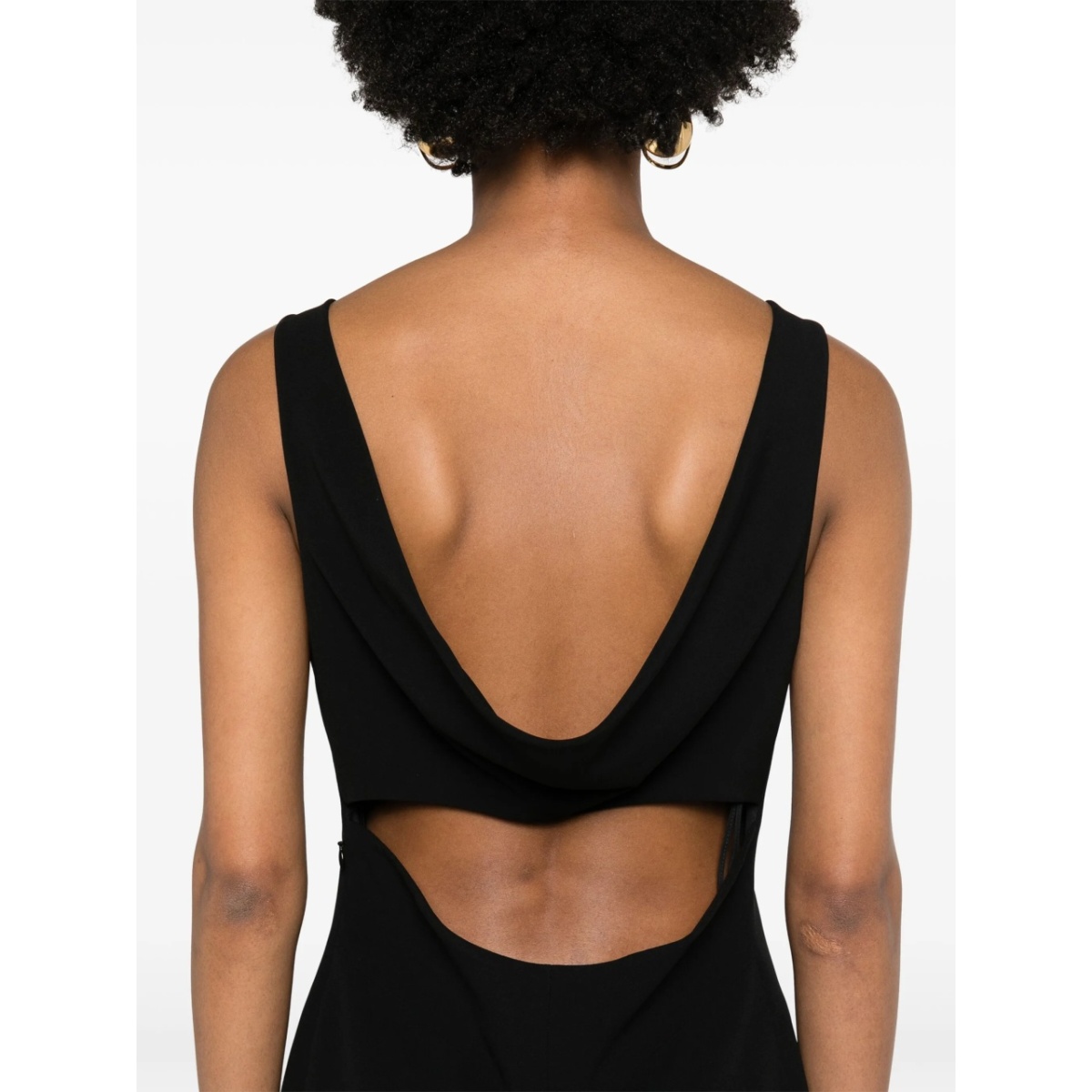cowl-back crepe minidress - Img 5