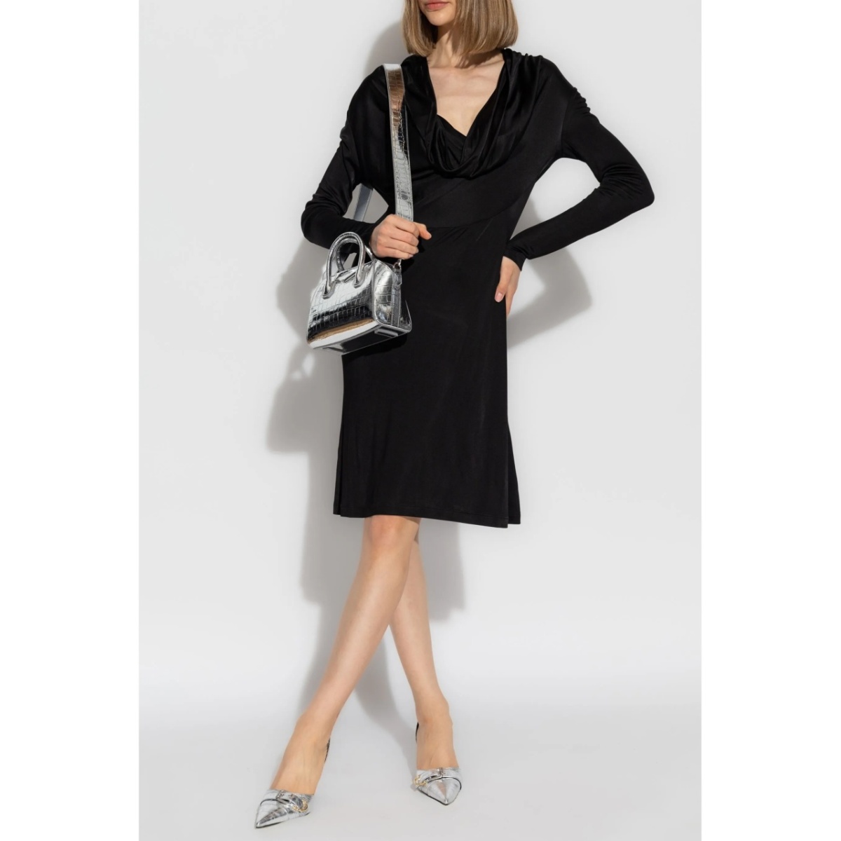 cowl-neck dress - Img 2