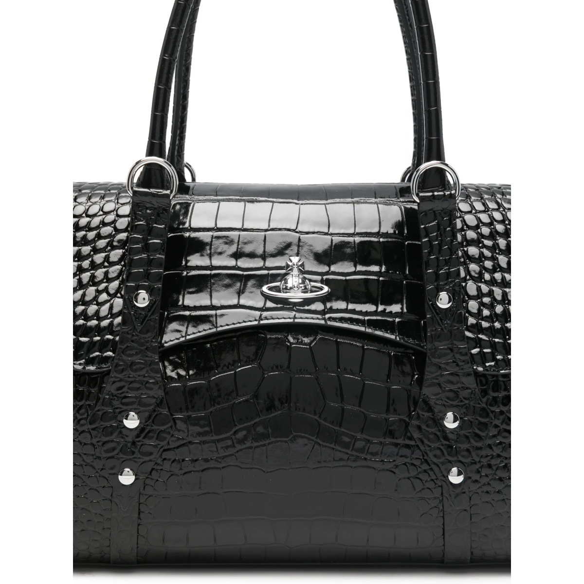croc-effect orb tote bag - Img 4