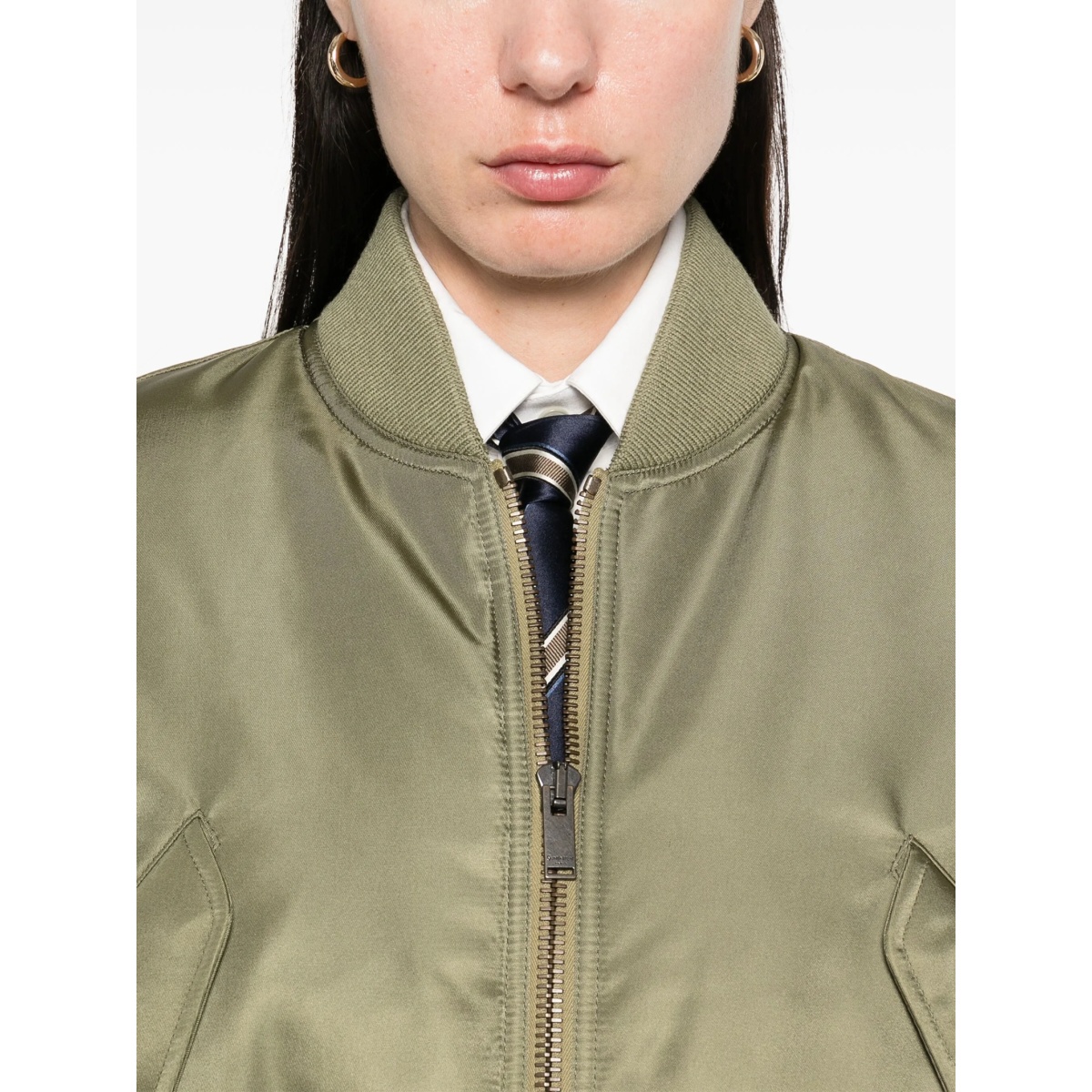 cropped bomber jacket - Img 5