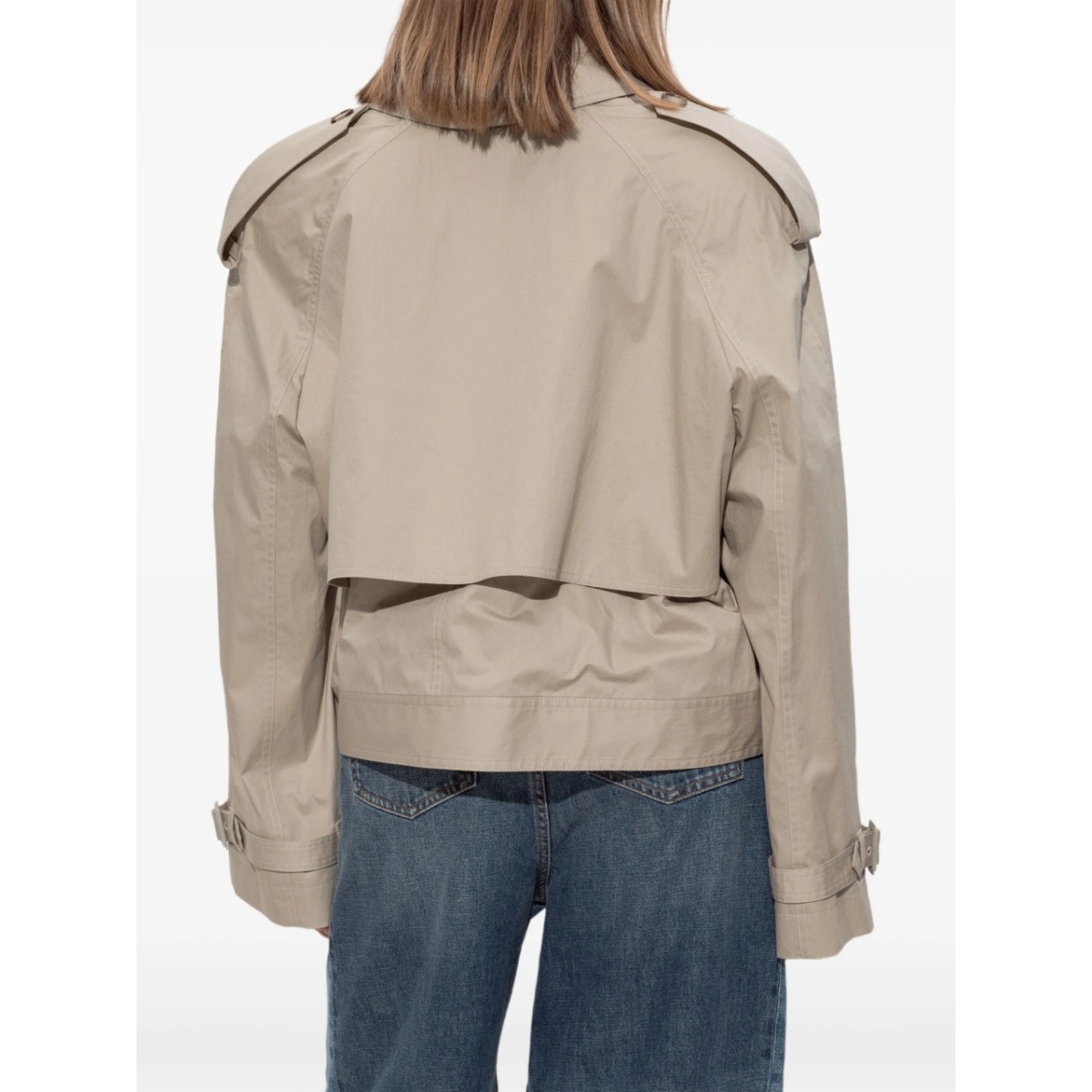 cropped trench jacket - Img 4