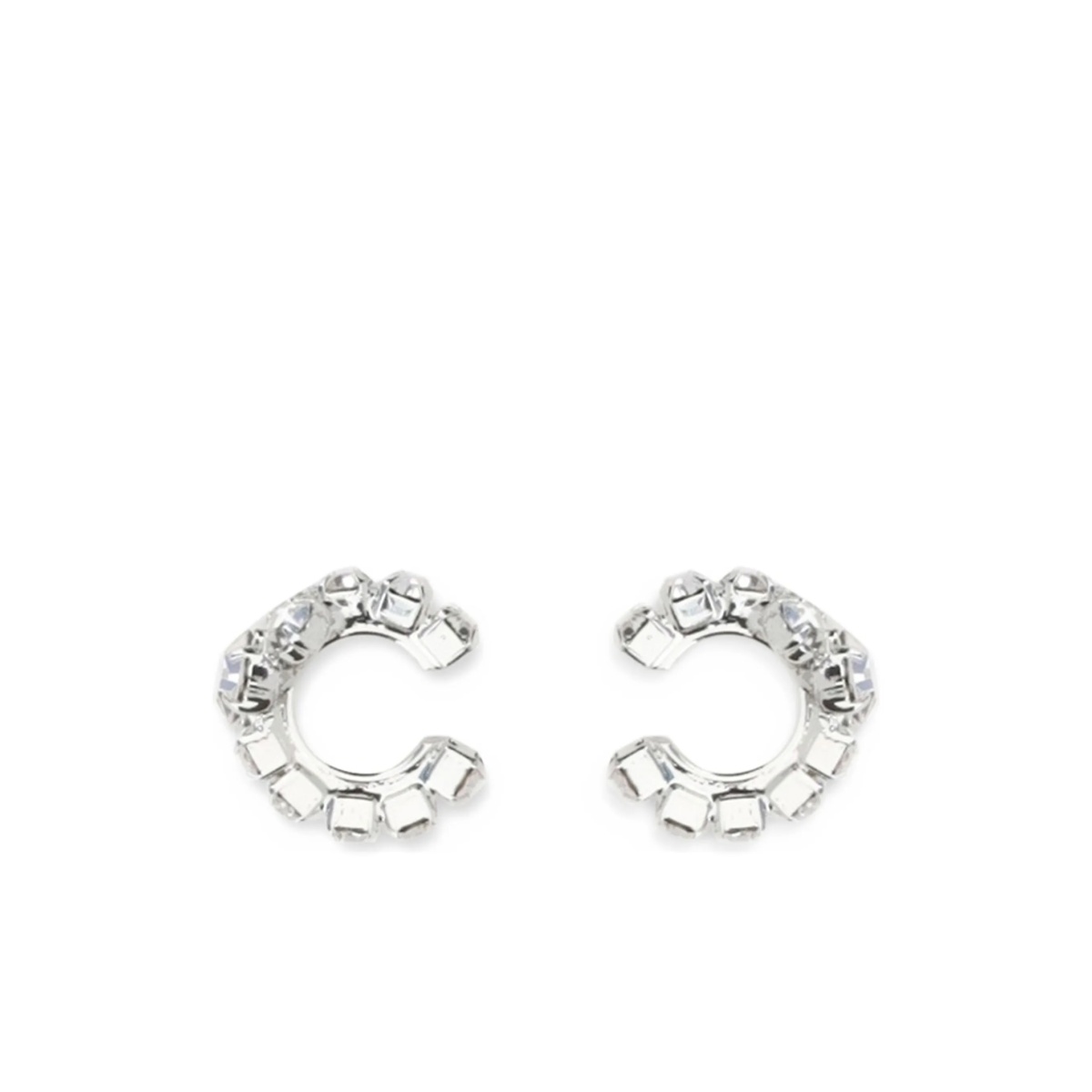 crystal-embellished huggie earrings - Img 4