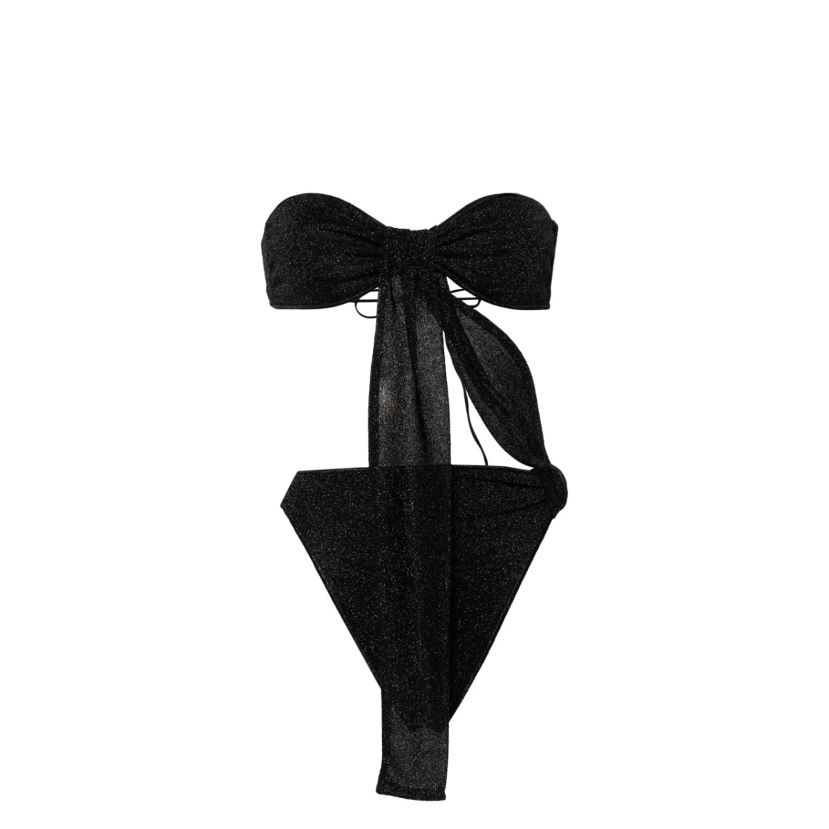 cut-out detail lurex swimsuit