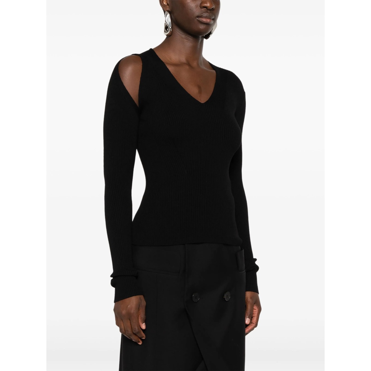 cut out-detail sweater - Img 3
