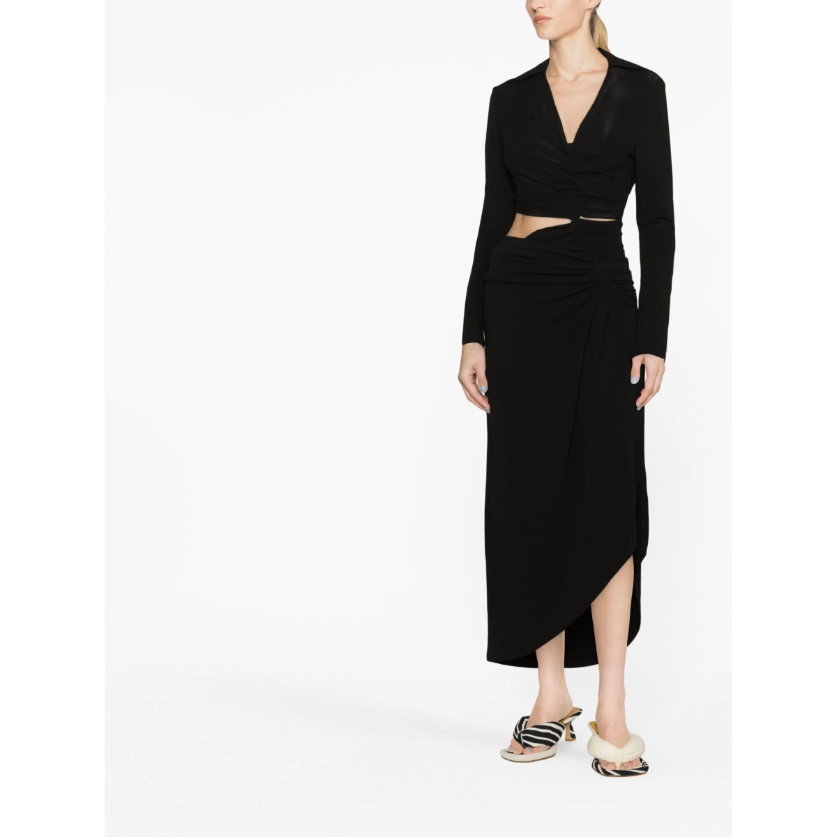 cut-out draped dress - Img 2