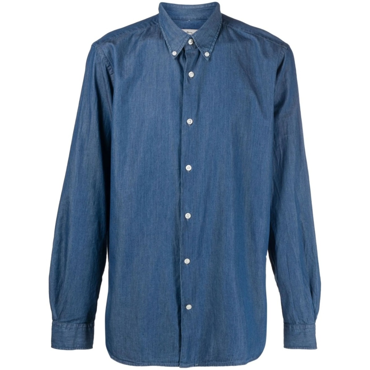 denim button-down shirt