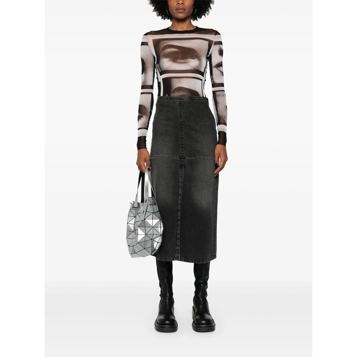 denim midi skirt - Img 2