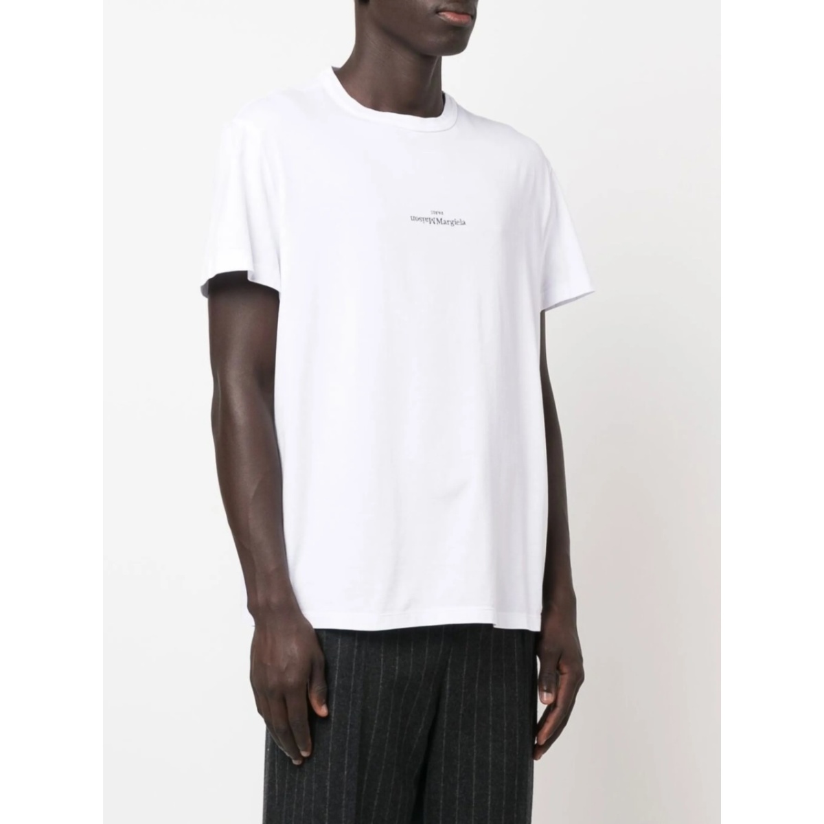 distorted-logo cotton T-shirt - Img 3