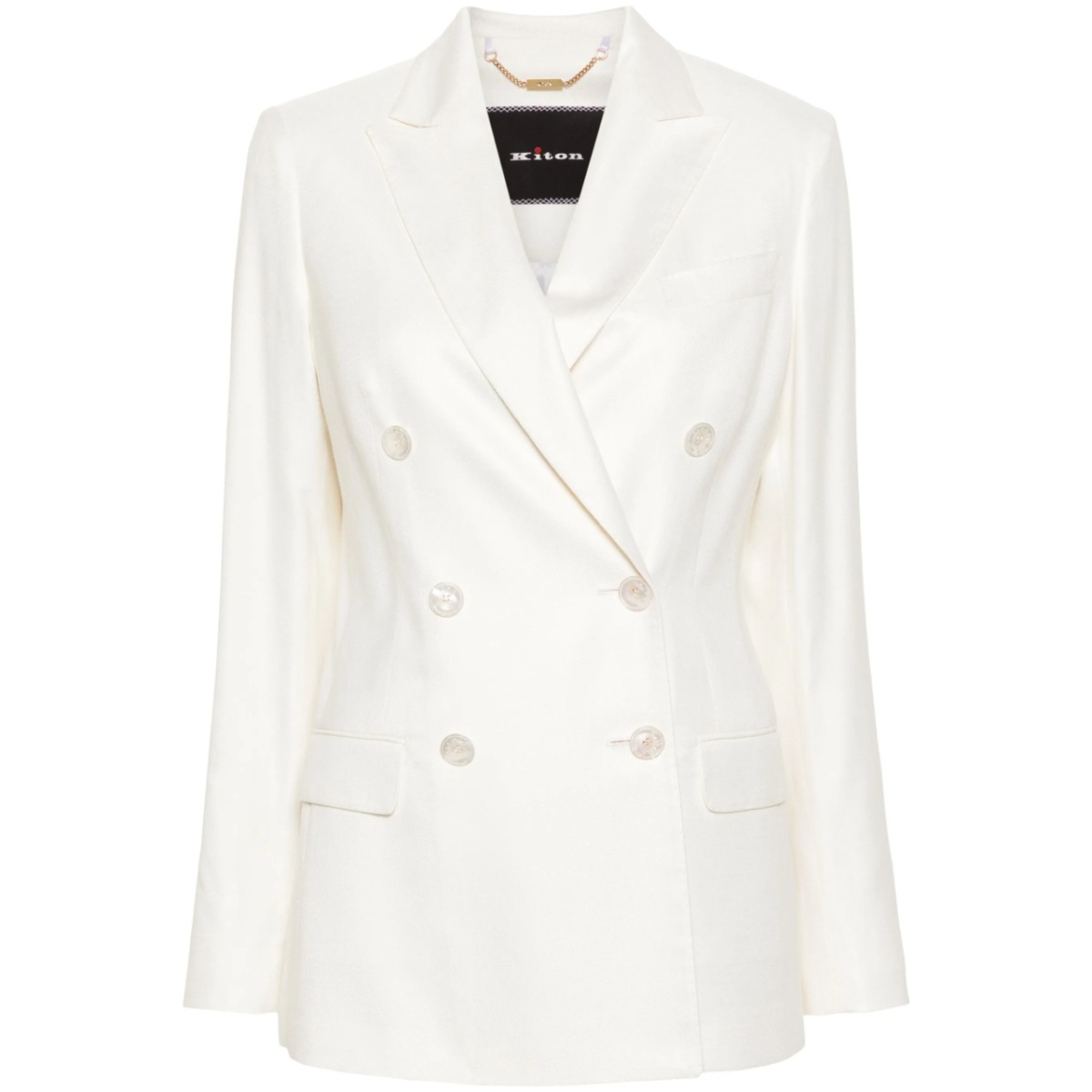 double-breasted canvas blazer