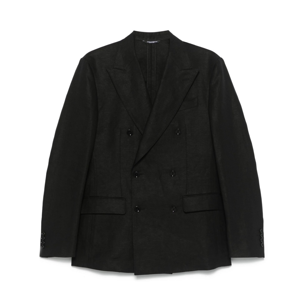 double-breasted linen blazer