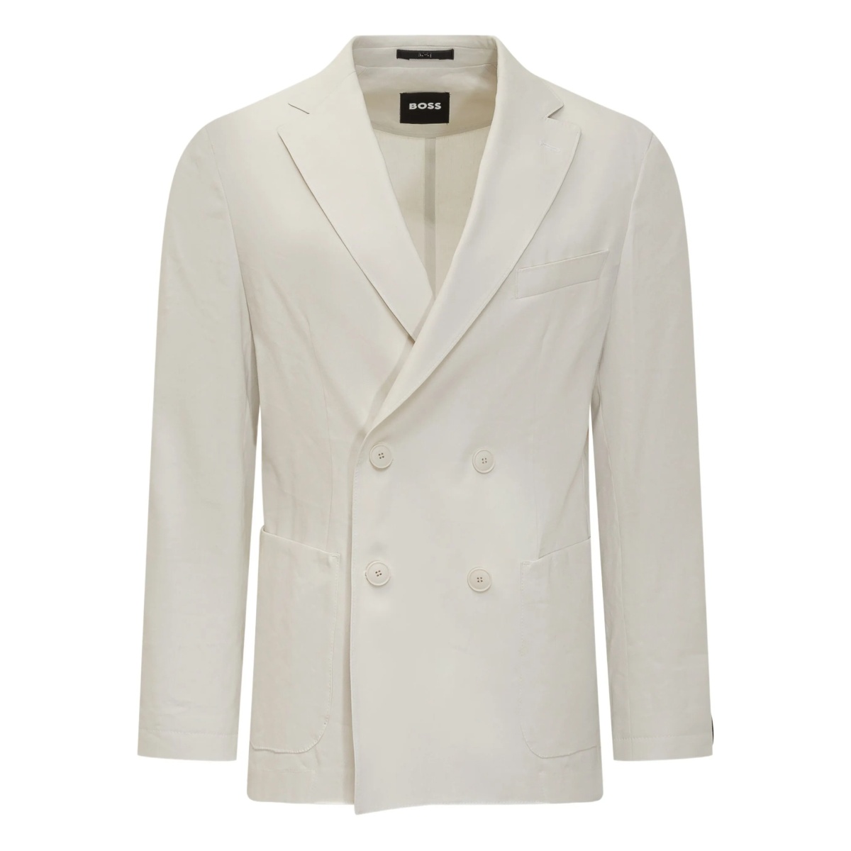 double-breasted patch-pocket blazer
