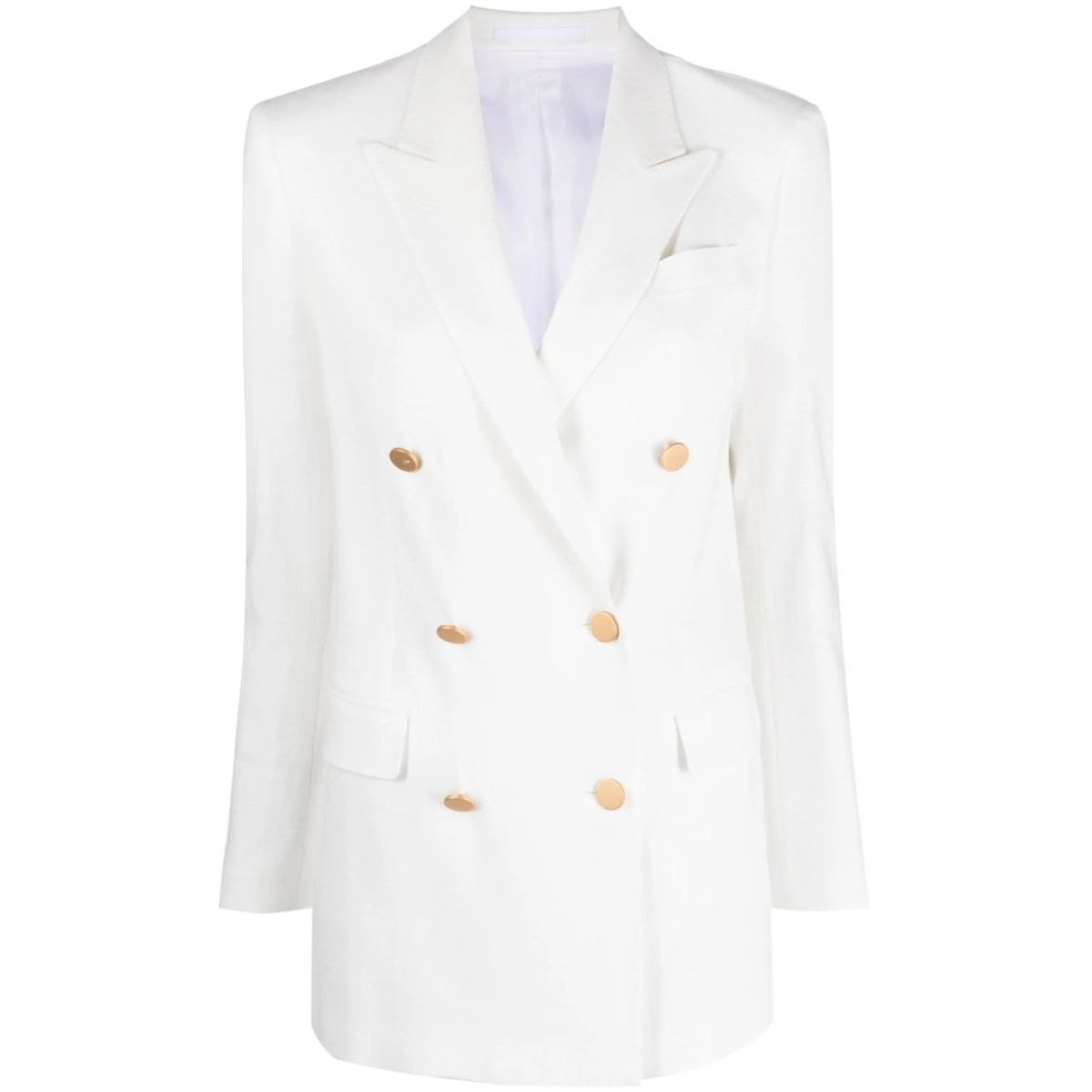 double-breasted peak-lapel blazer