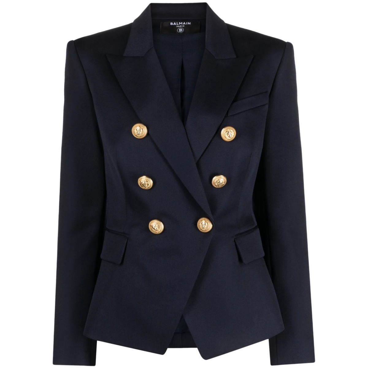double-breasted wool blazer