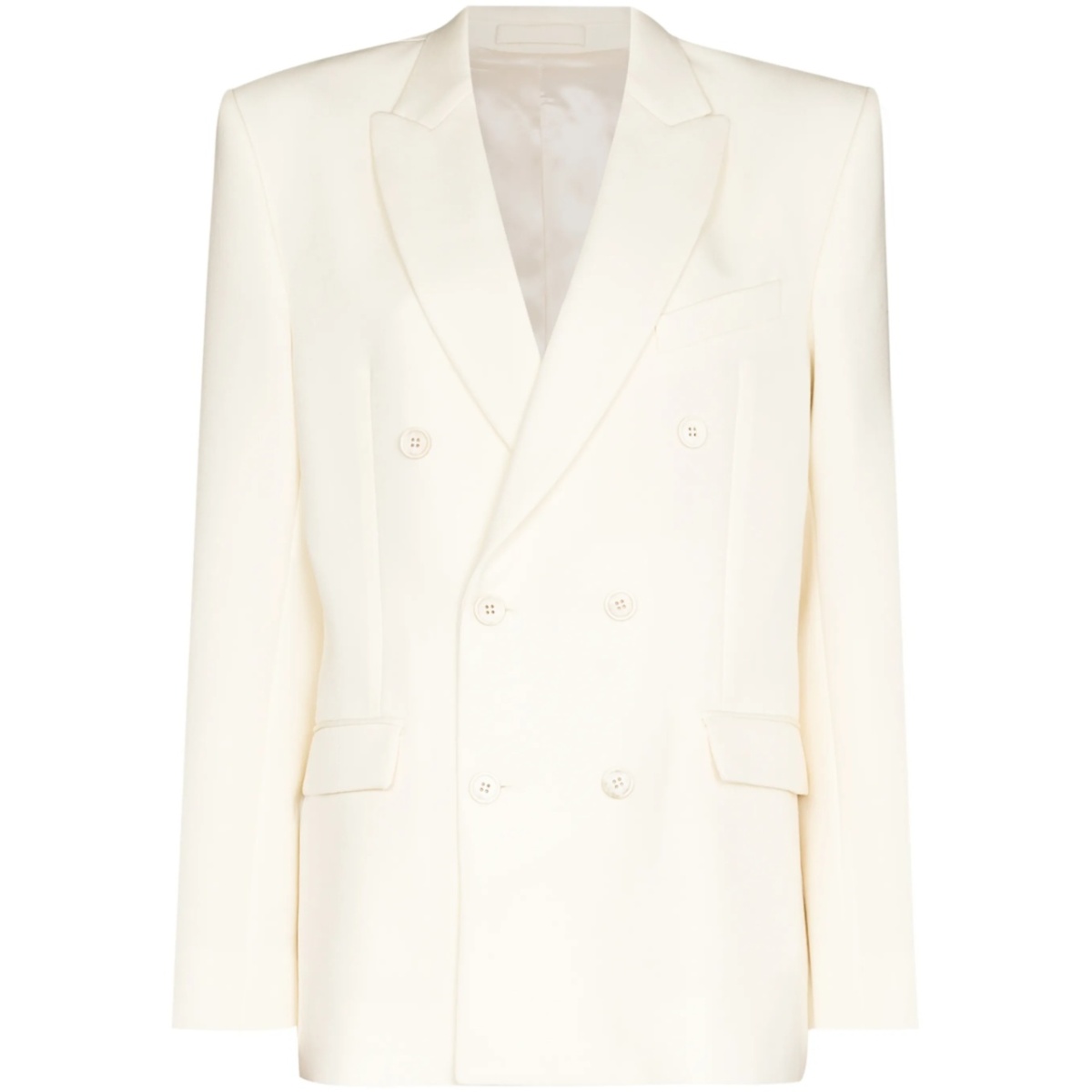 double-breasted wool blazer