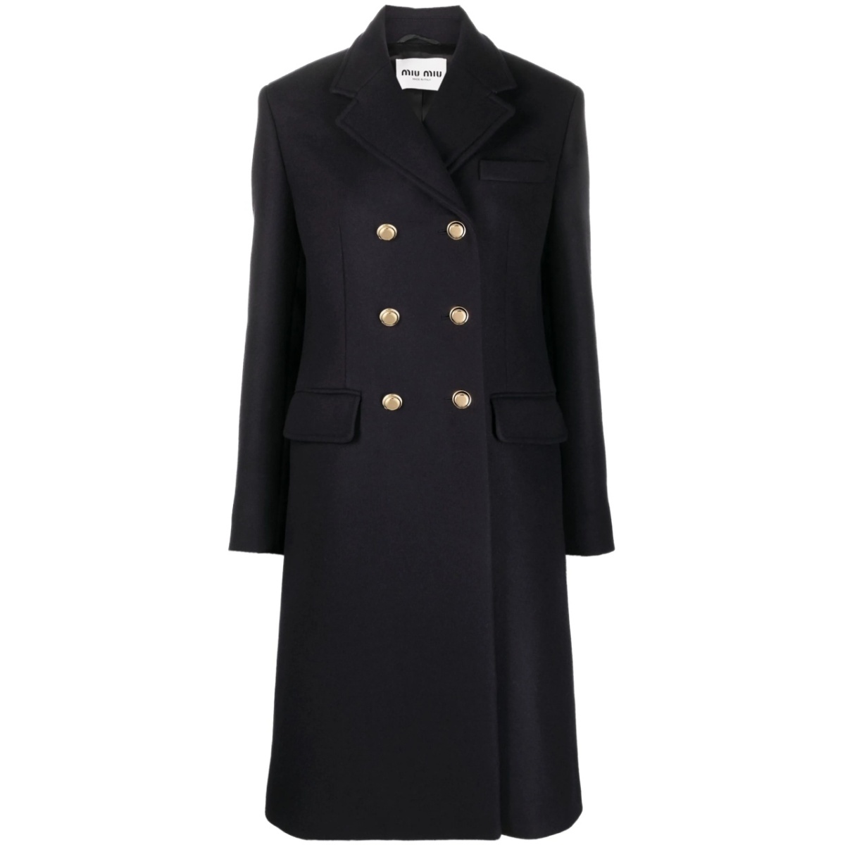 double-breasted wool coat