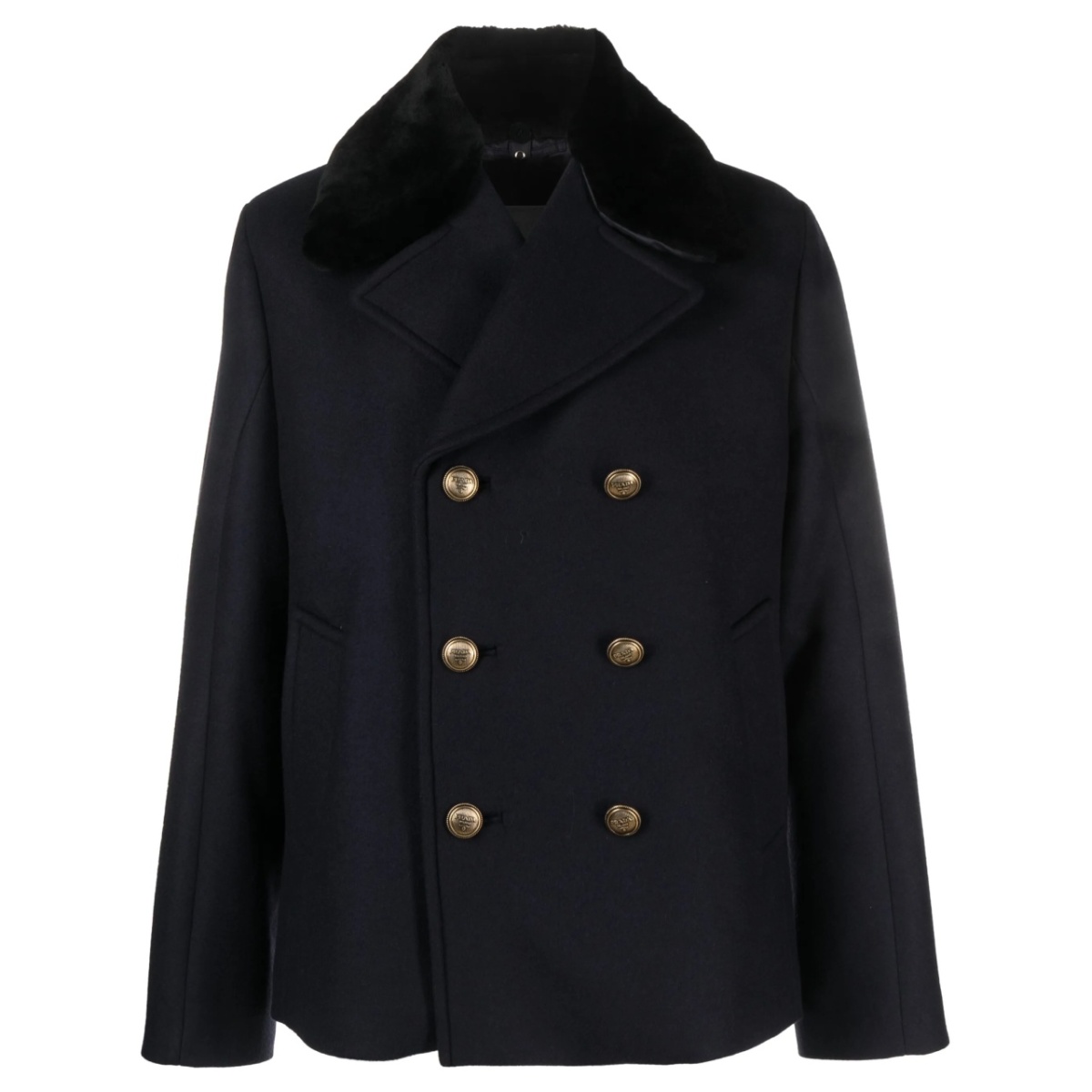 double-breasted wool peacoat