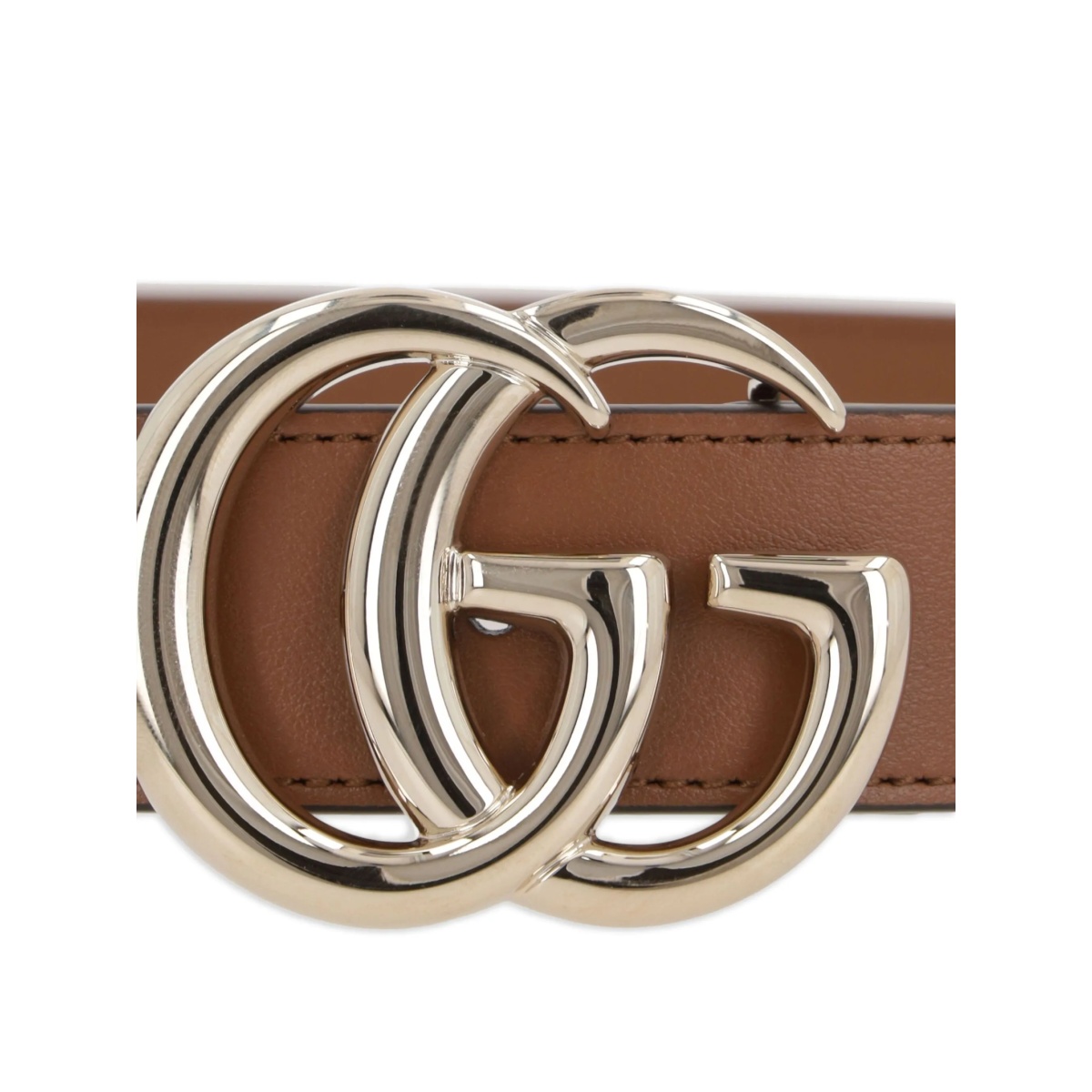 double G-buckle leather belt - Img 2