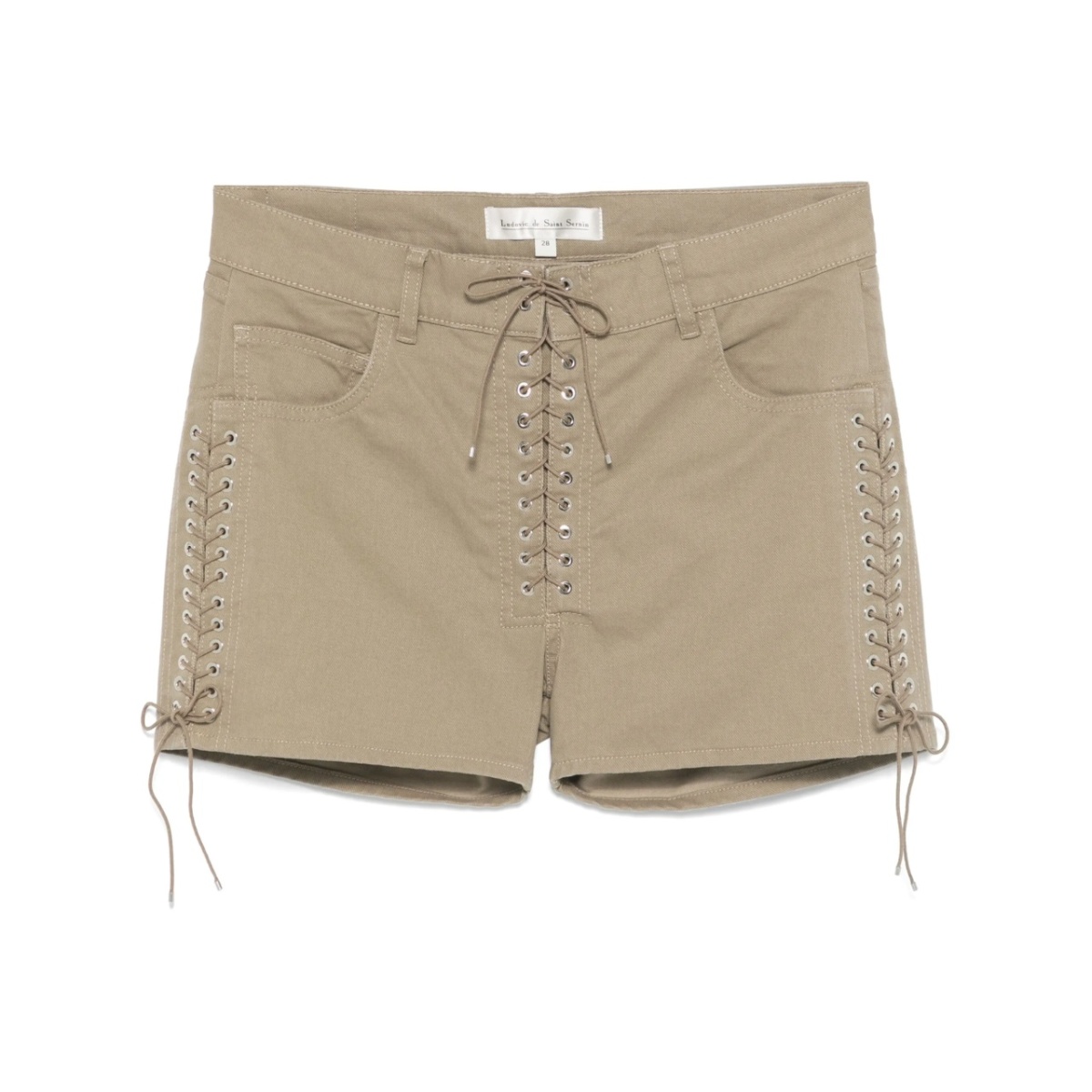 double lace-up shorts