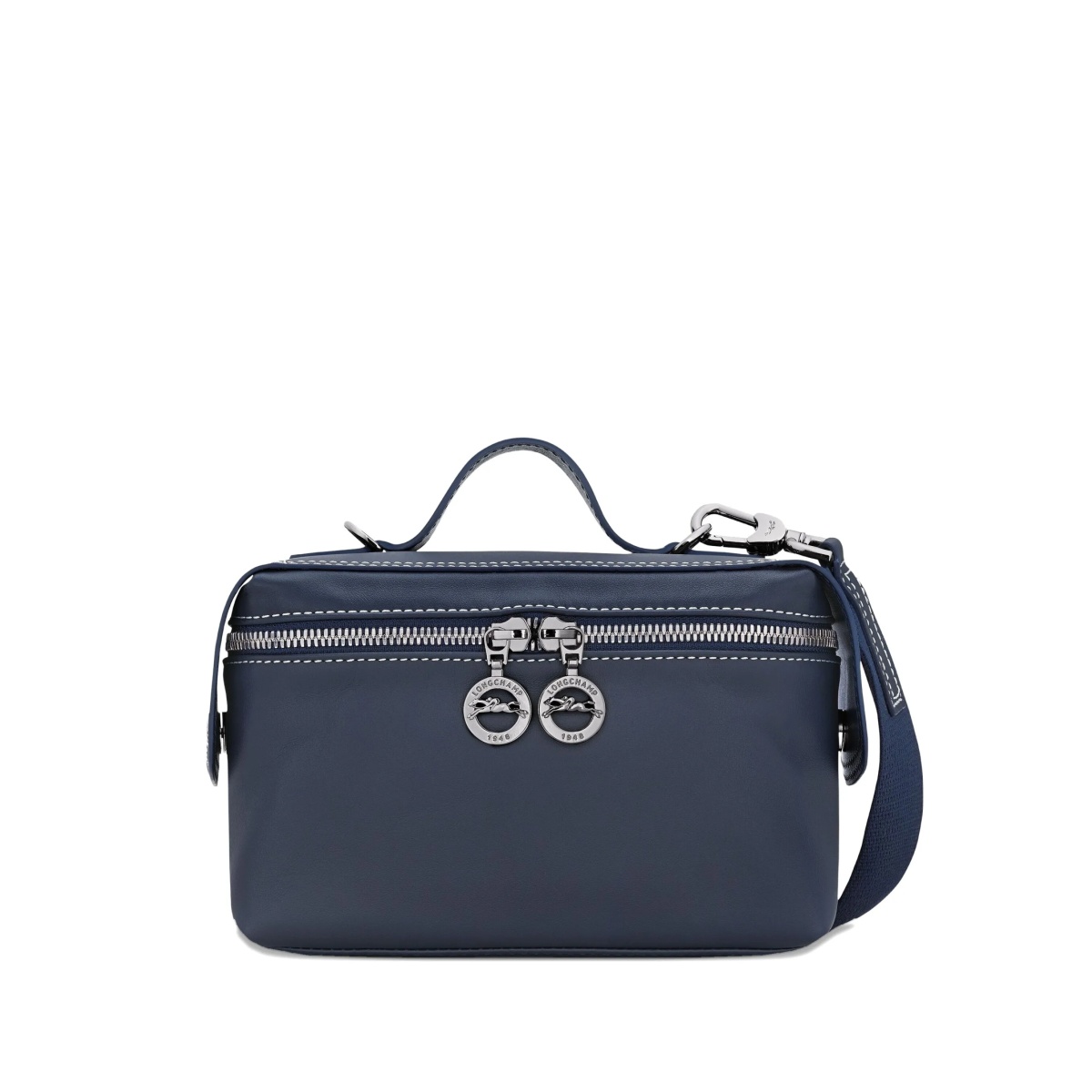 double-zip leather mini bag