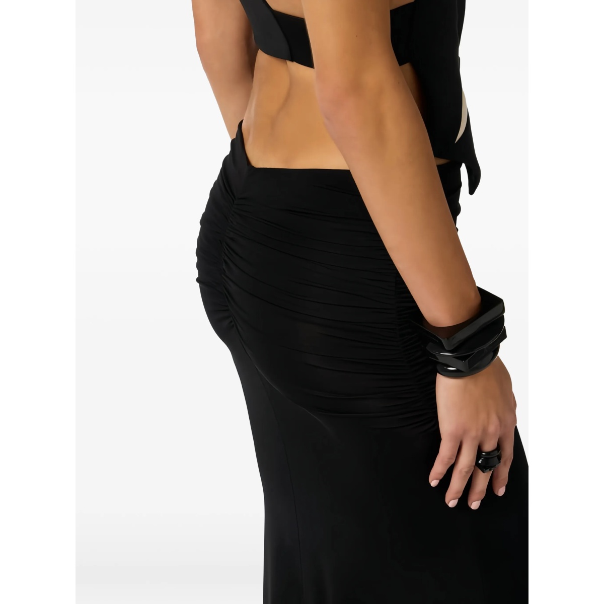 draping jersey long skirt - Img 5