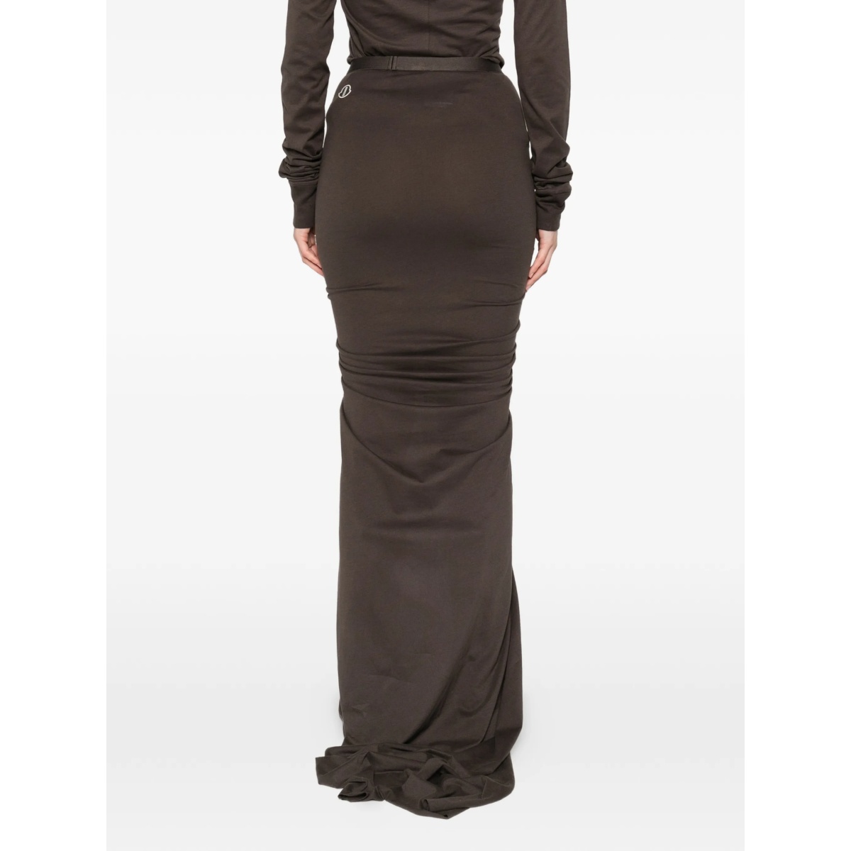 drawstring slit maxi skirt - Img 4