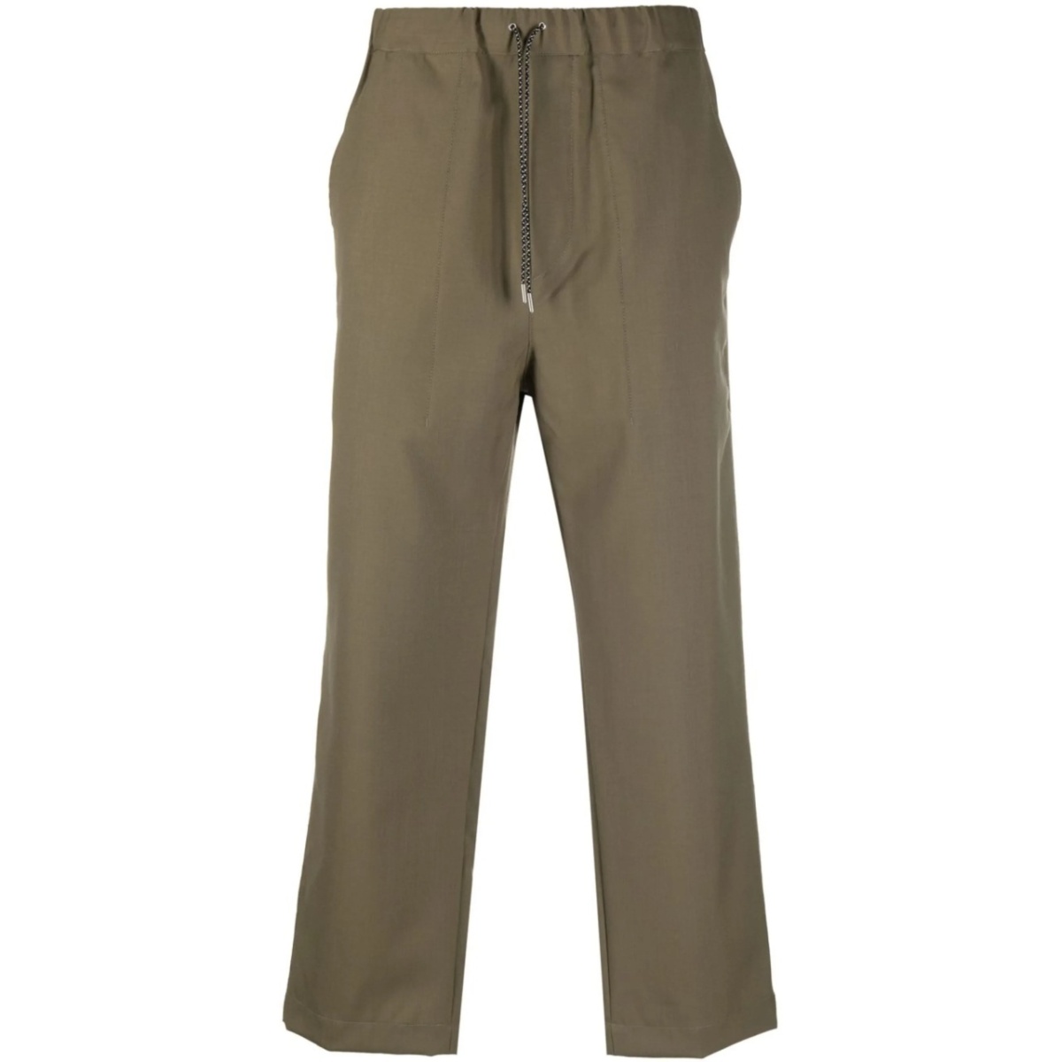 drawstring-waist cropped pants