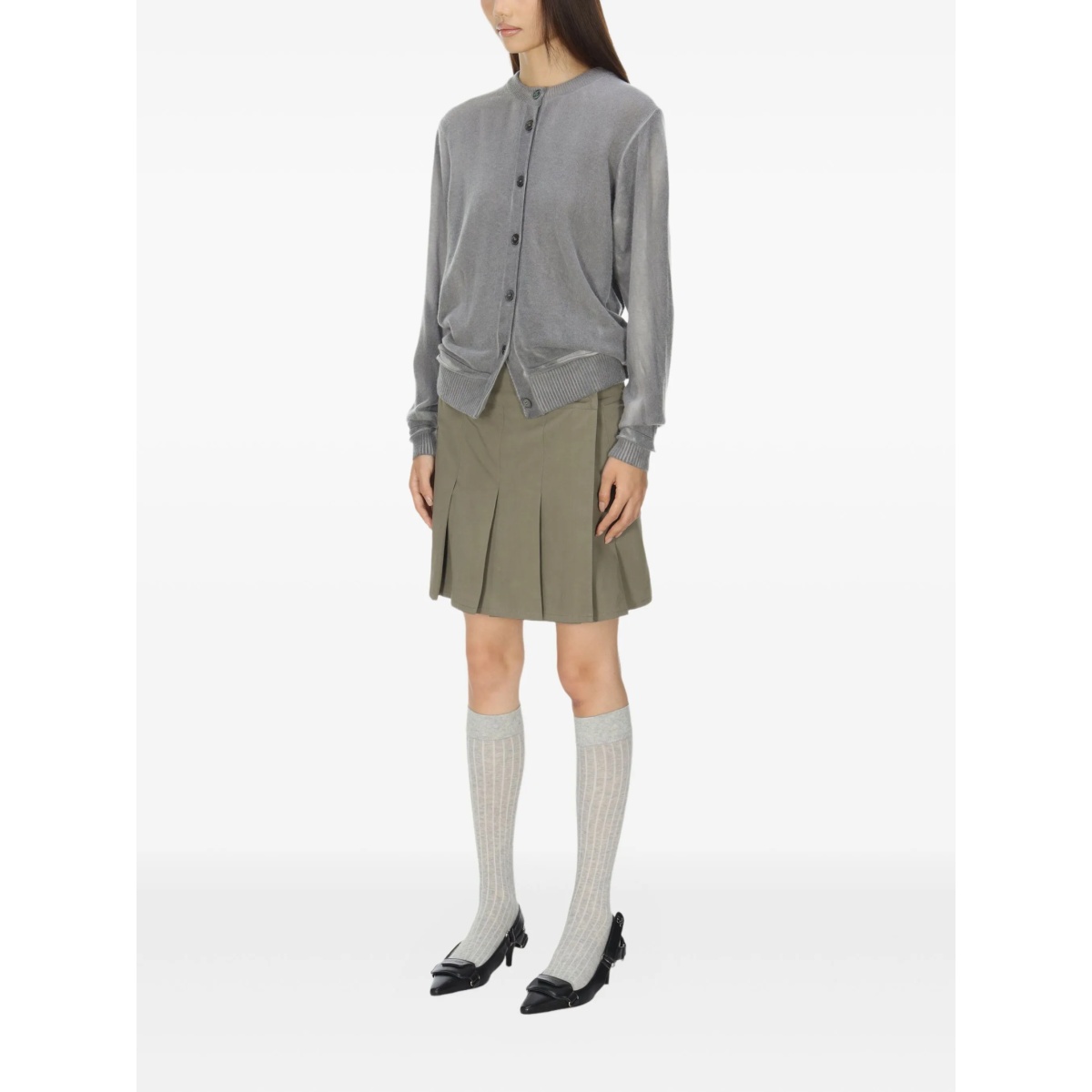 Dual button-fastening cardigan - Img 3