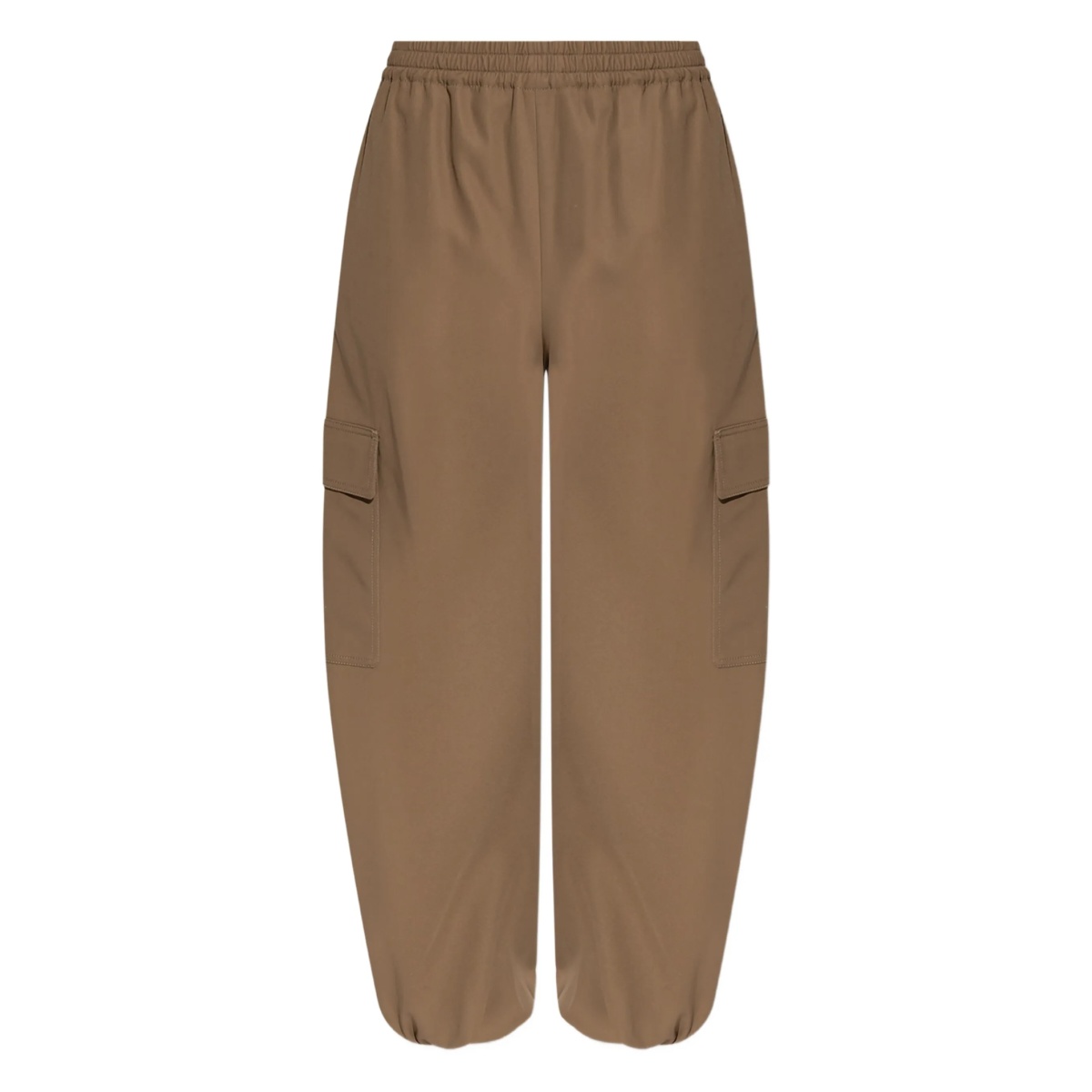 elasticated tapered trousers