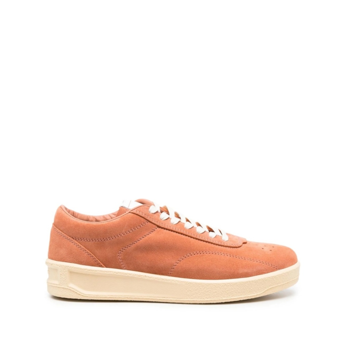 embossed-logo lace-up sneakers