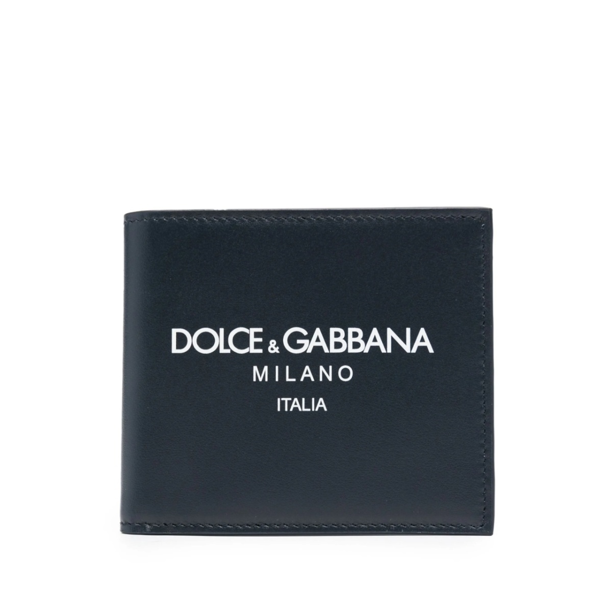 embossed-logo leather wallet