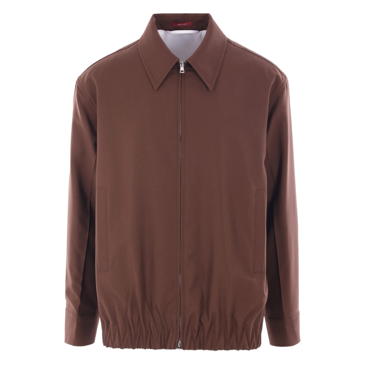 embossed wool jacket