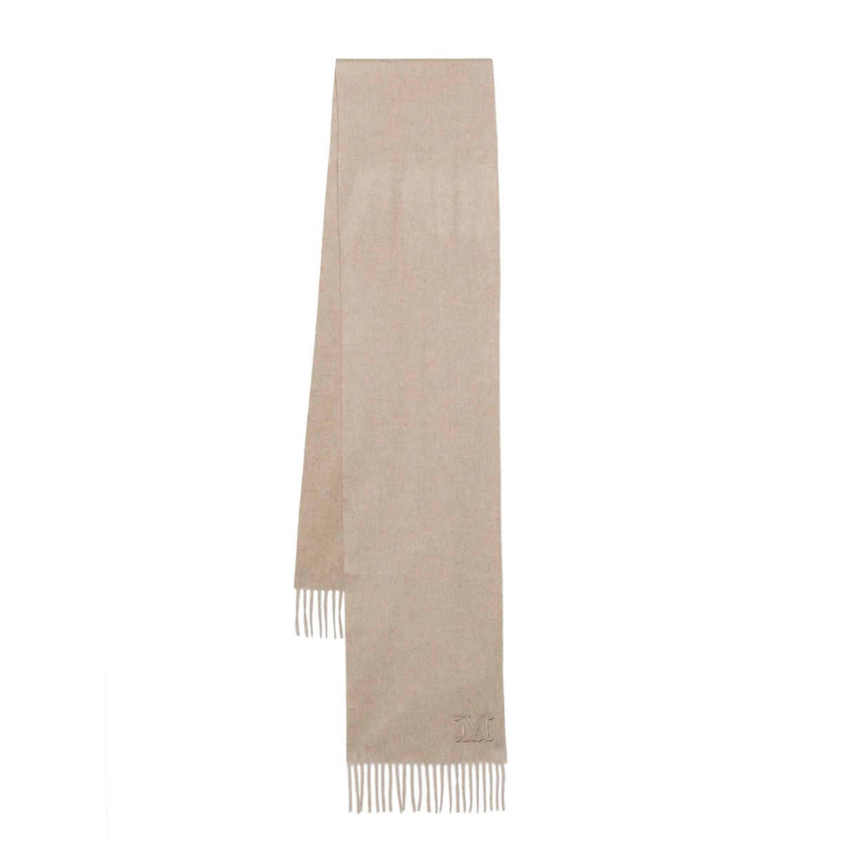 embroidered-logo cashmere scarf