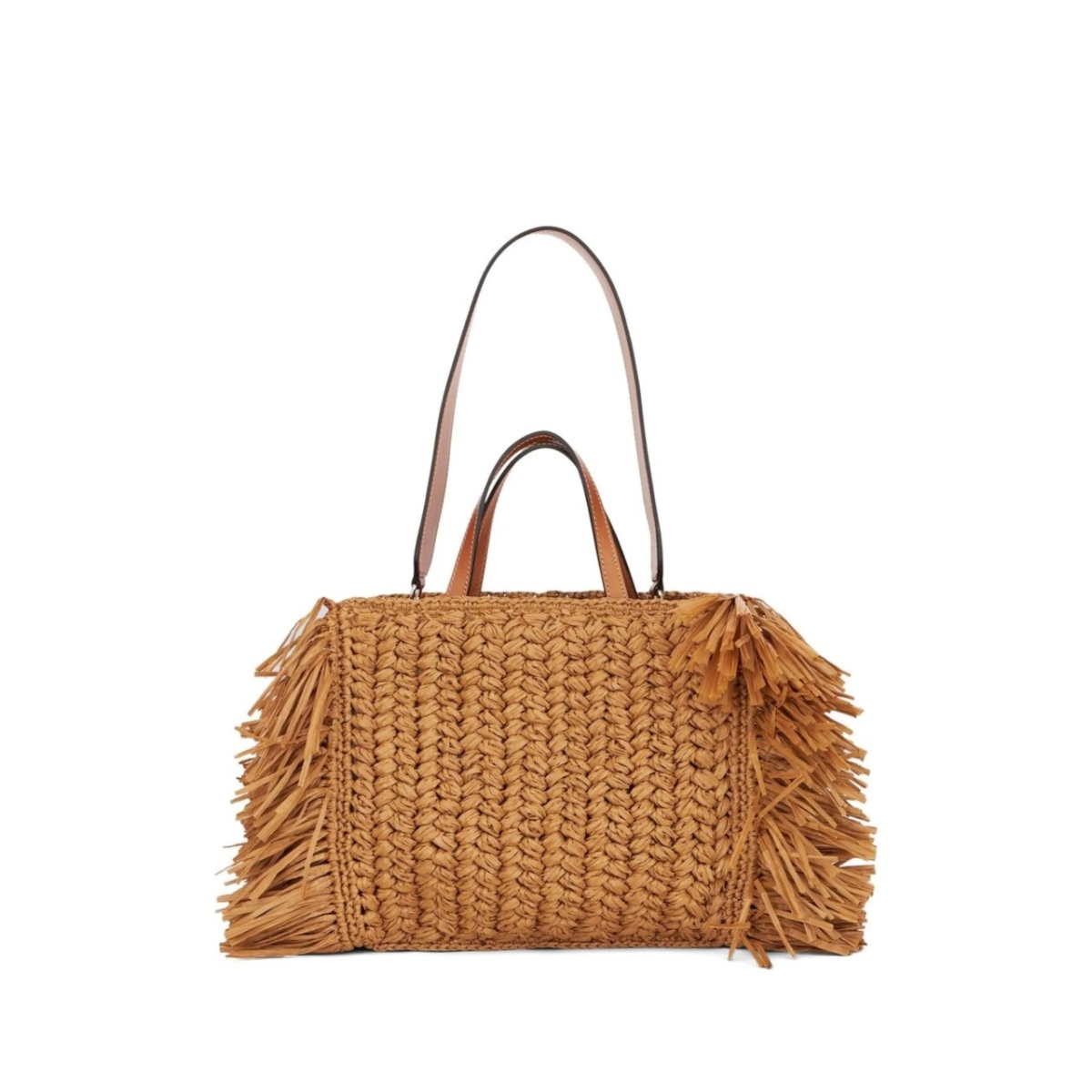 embroidered-logo woven tote bag - Img 2