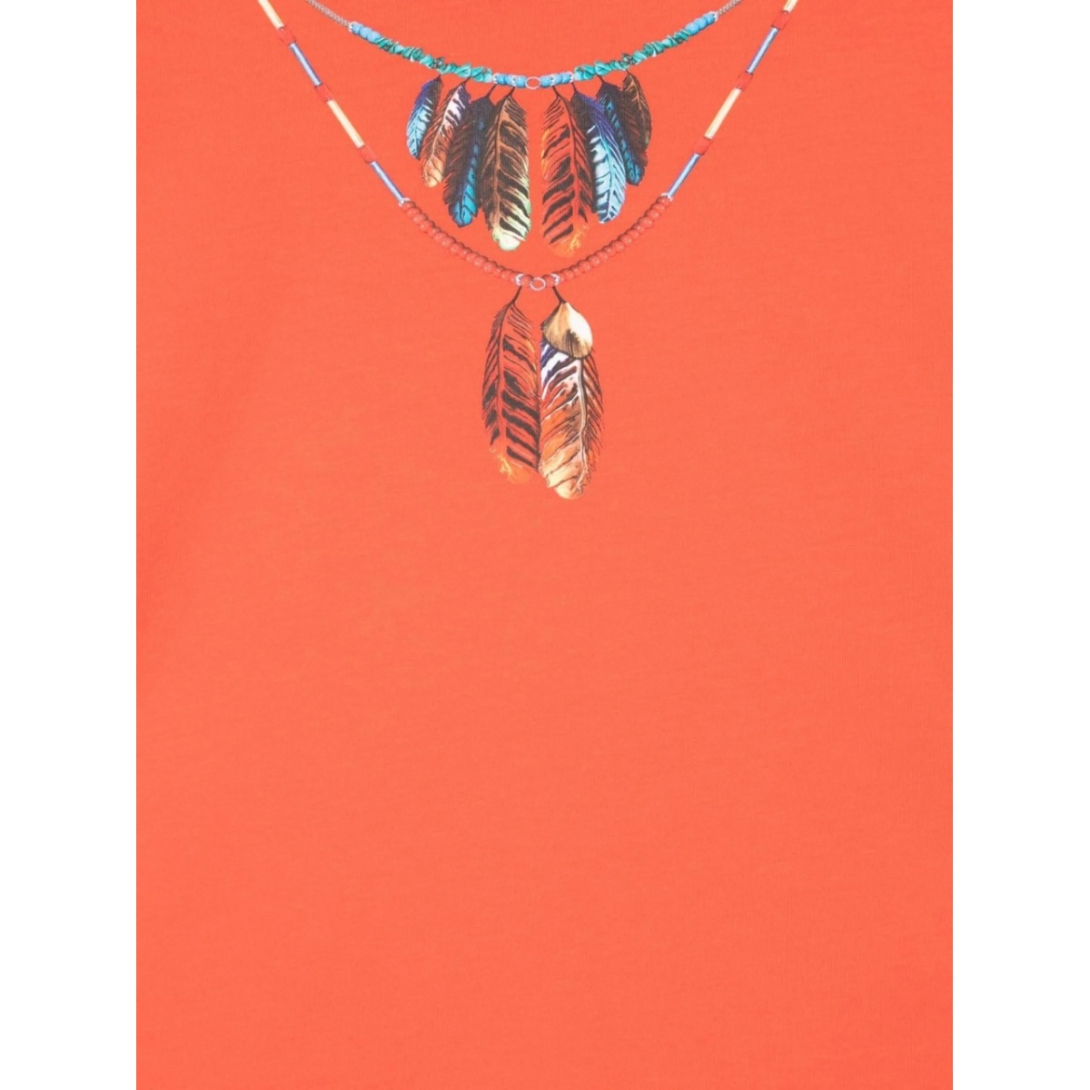 feather-necklace print T-shirt - Img 3