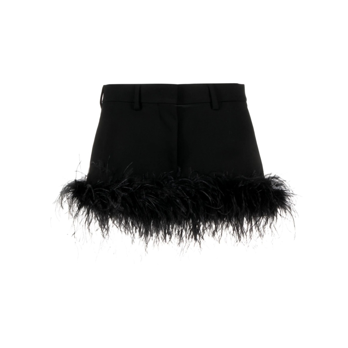 feather-trim miniskirt