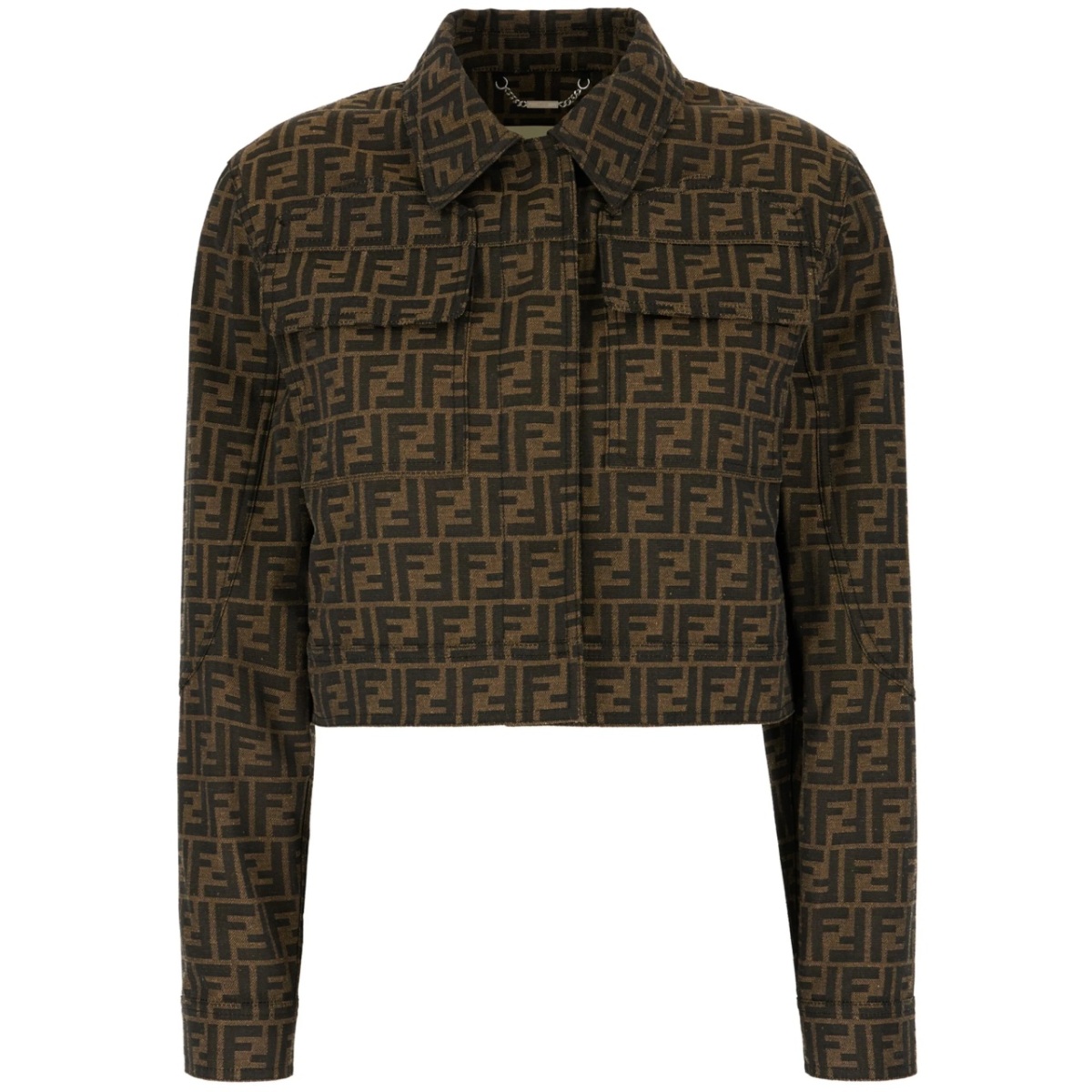 FF-motif cropped jacket